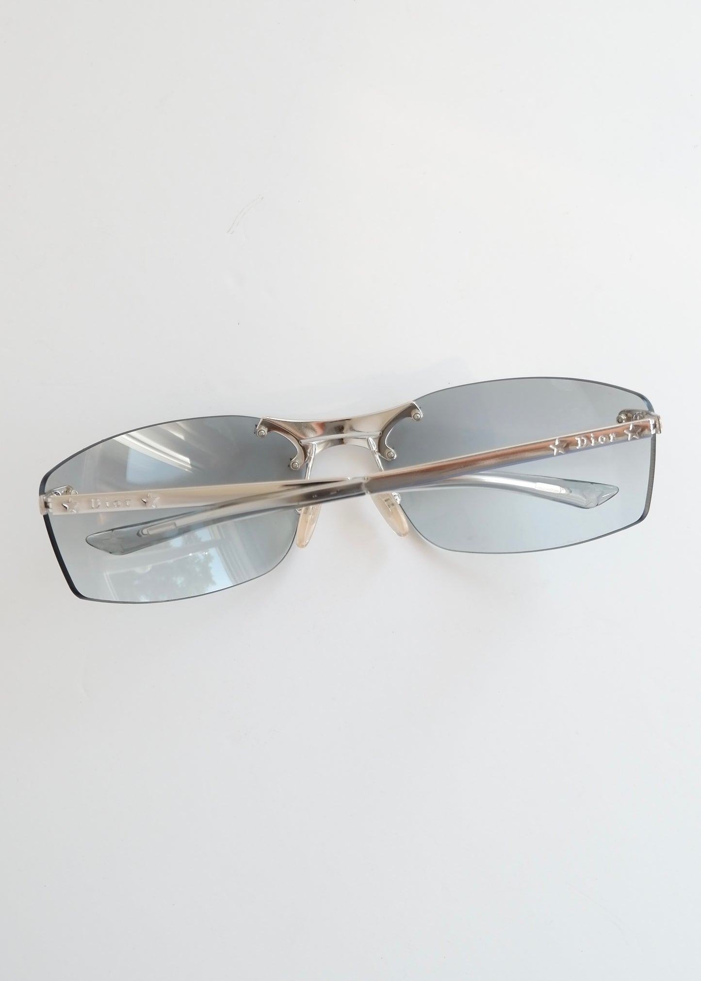 Authentic Preowned Dior Silver Square Frame Star Sunglasses