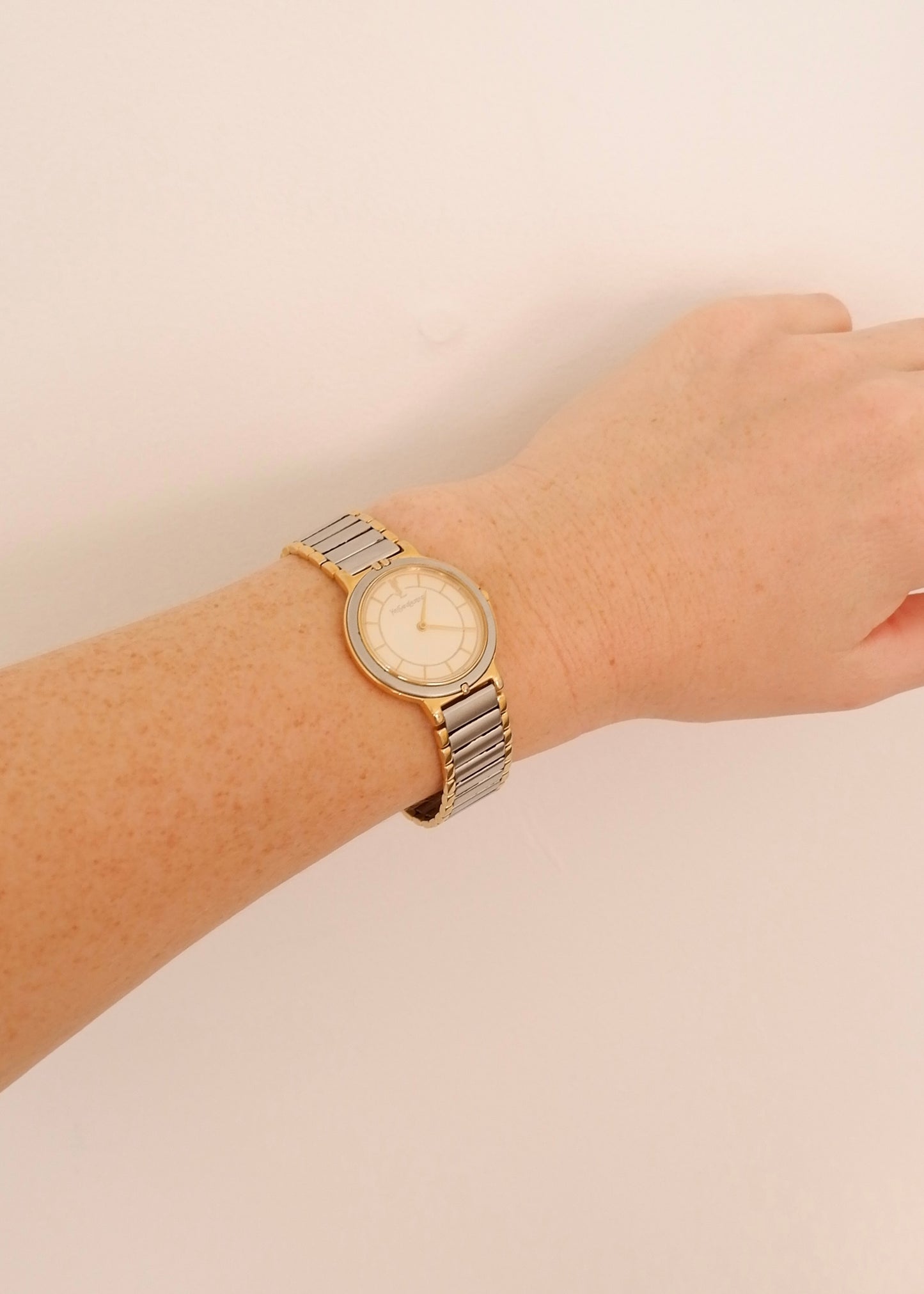 Authentic Preowned YSL Silver/Gold Tone Watch