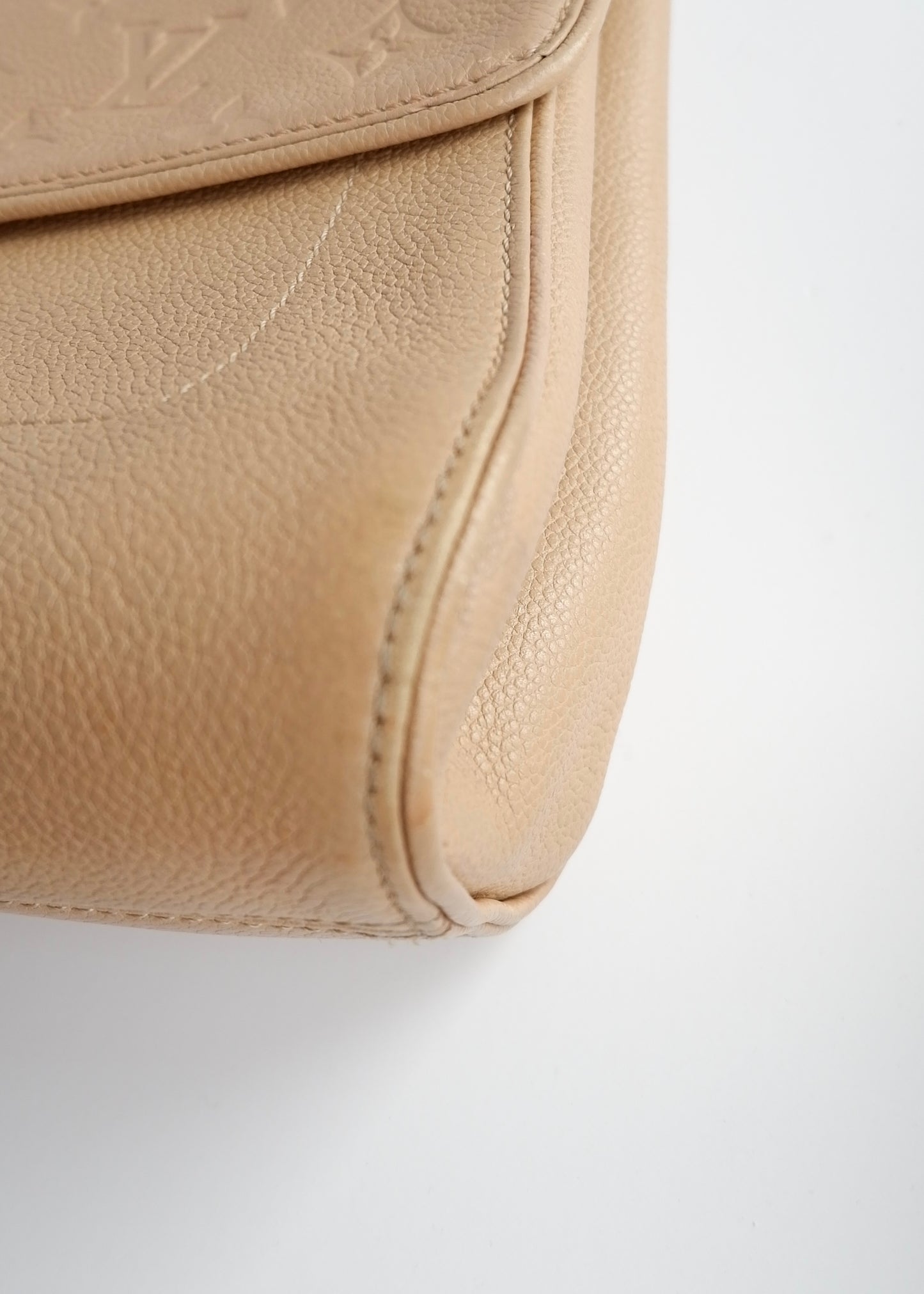 Authentic Preowned Louis Vuitton Cream Monogram Empreinte Leather St Germain MM Shoulder Bag