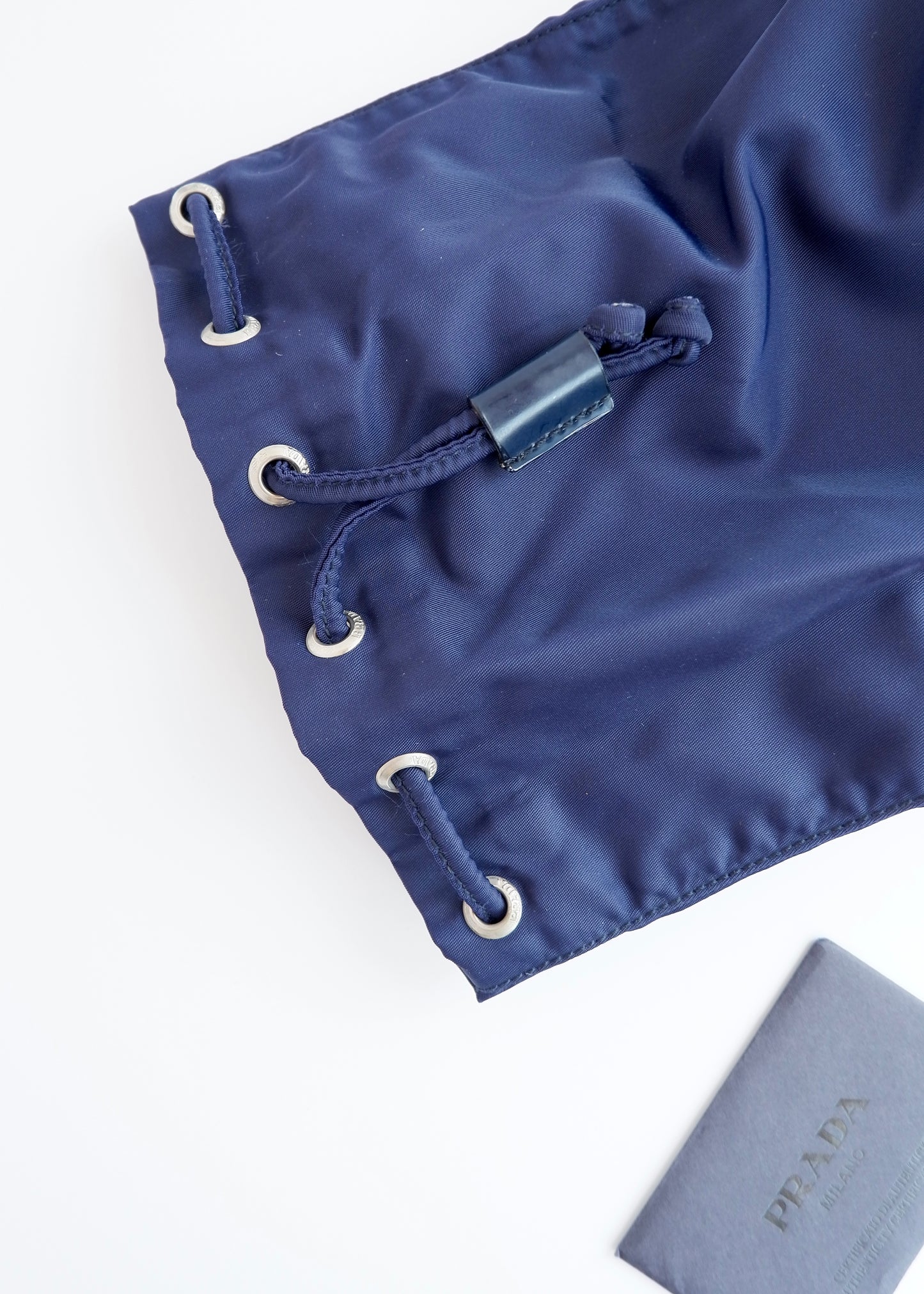 Authentic Preowned Prada Navy Nylon Drawstring Pouch