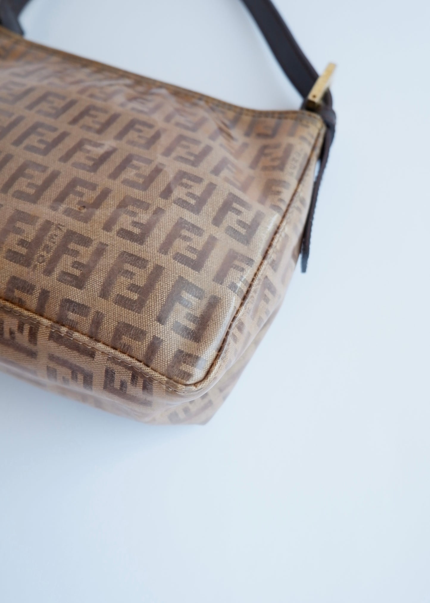 Authentic Preowned Fendi Brown Zucchino Micro Handbag