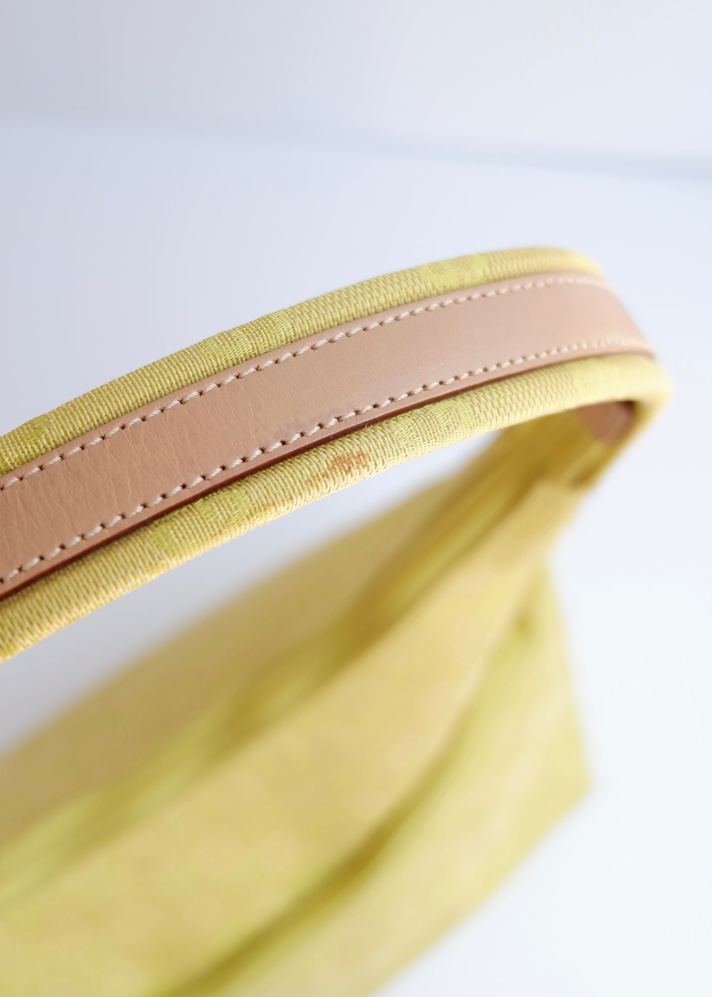 Authentic Preowned Gucci GG Canvas Neon Green Shoulder Bag