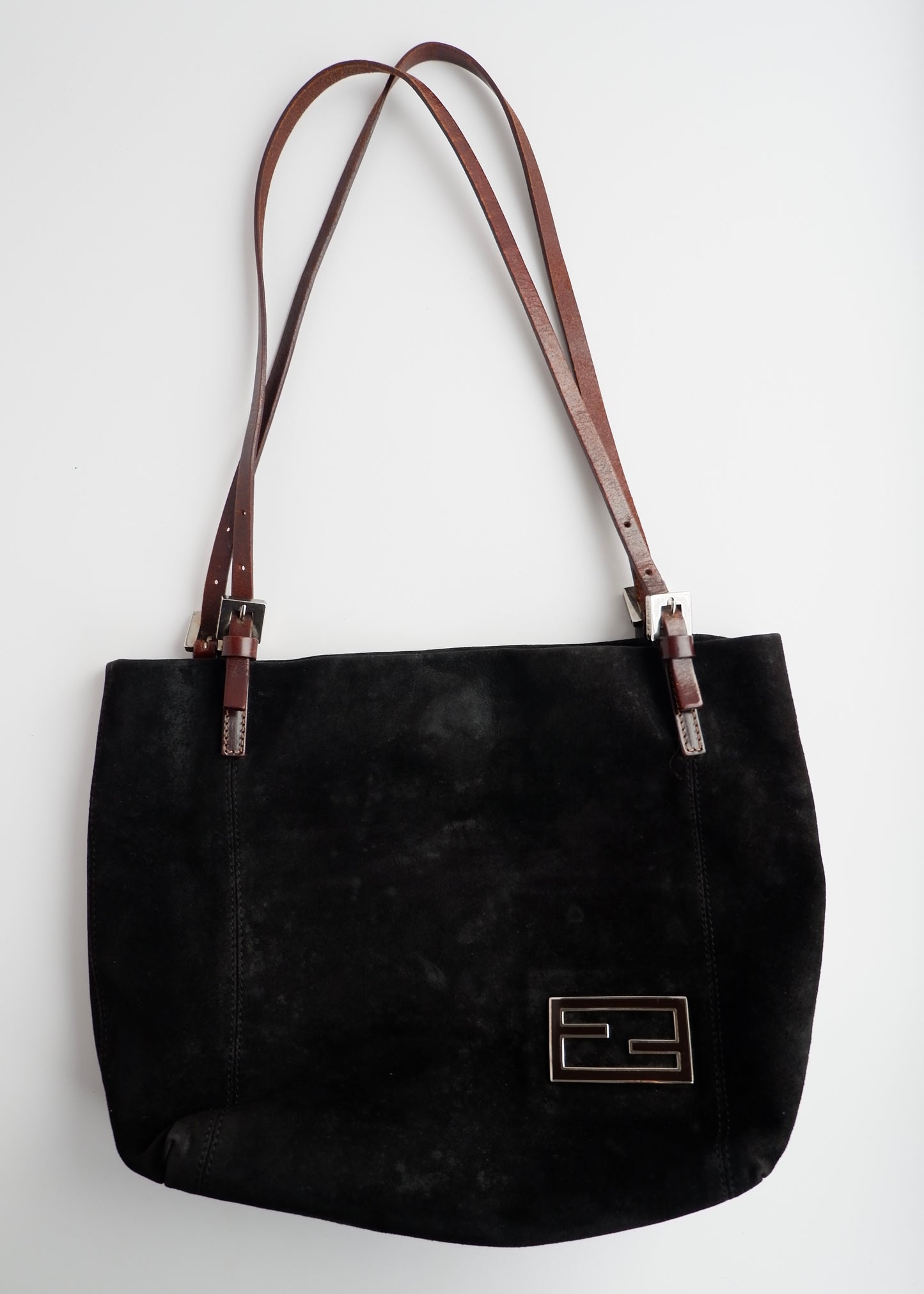 Authentic Preowned Fendi Black Suede Shoulder Bag