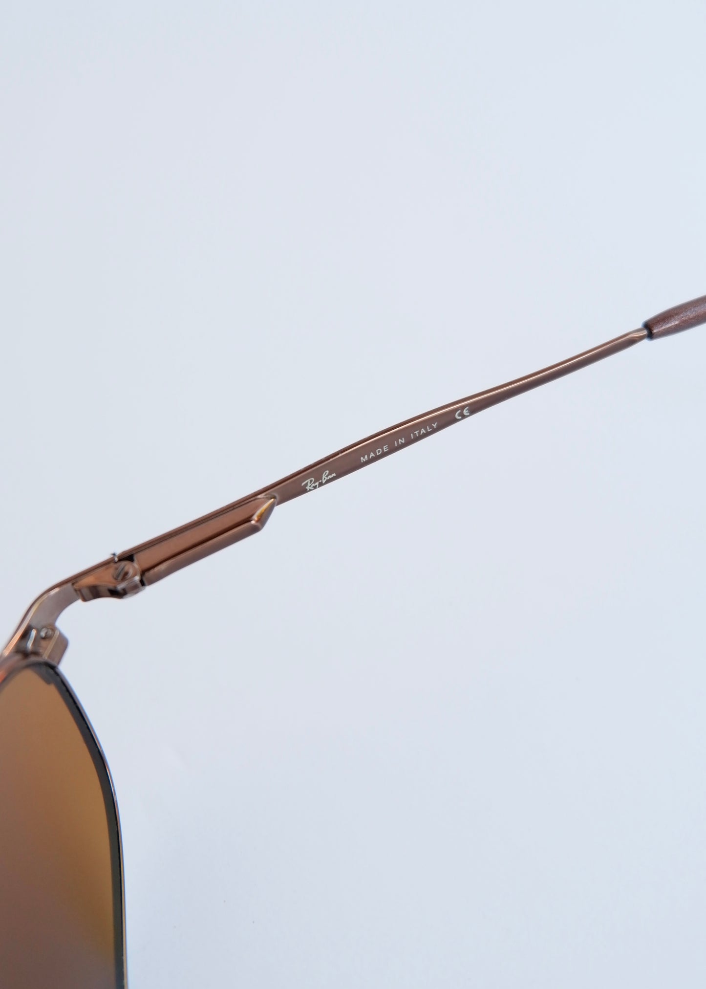 Authentic Preowned Vintage Ray Ban Brown Metal Frame Sunglasses
