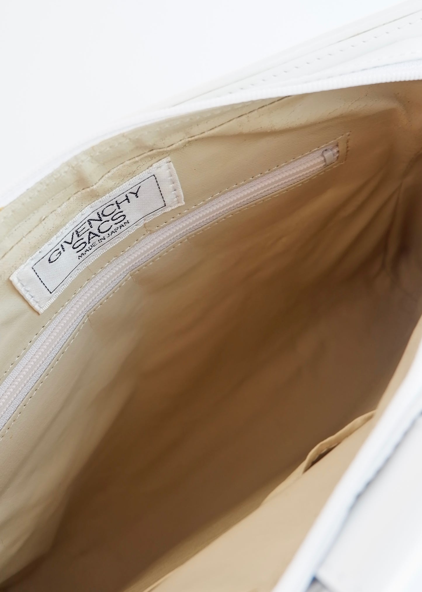 Authentic Preowned Vintage Givenchy White Leather Clutch