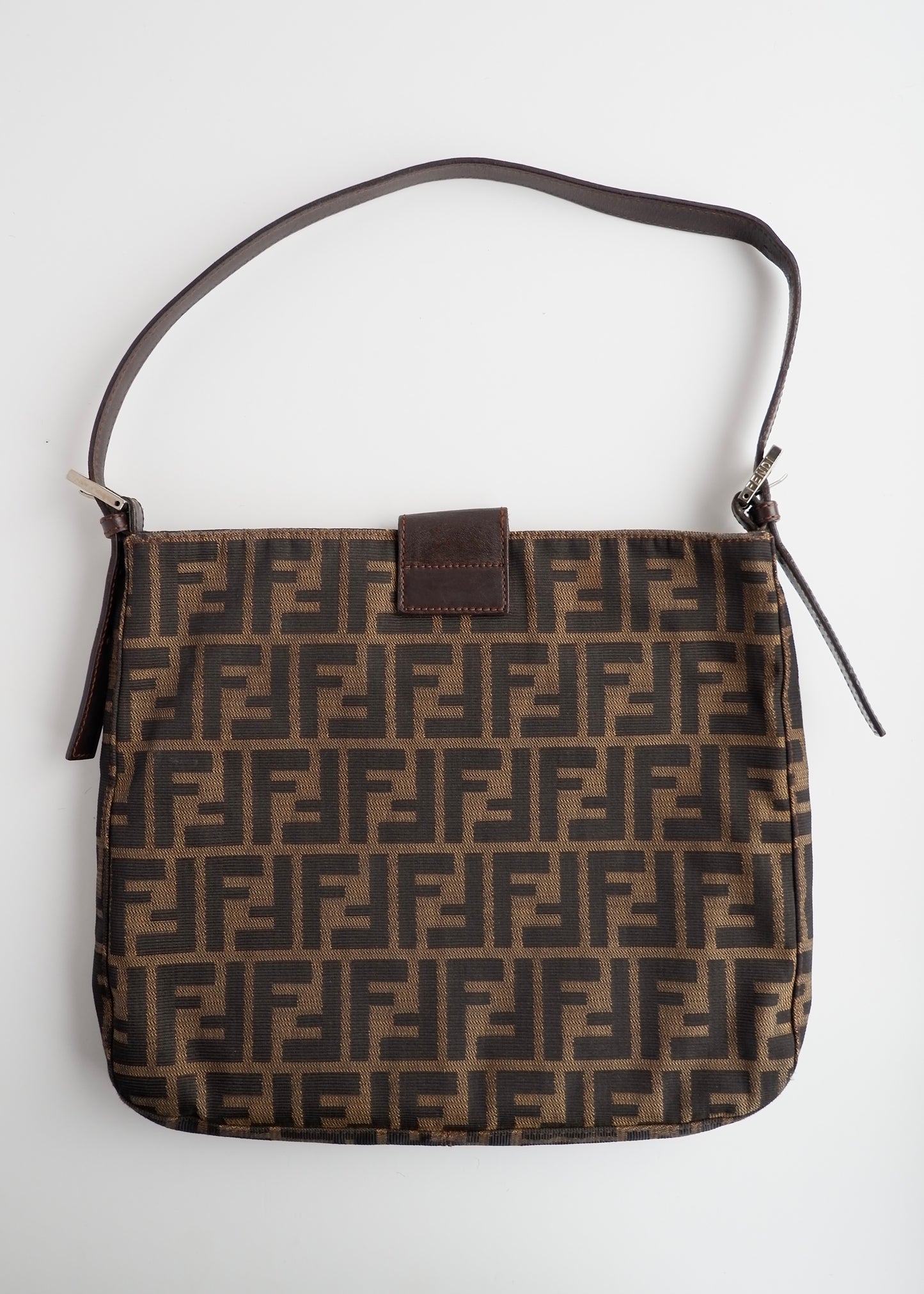Authentic Preowned Fendi Brown Zucca Shoulder Bag