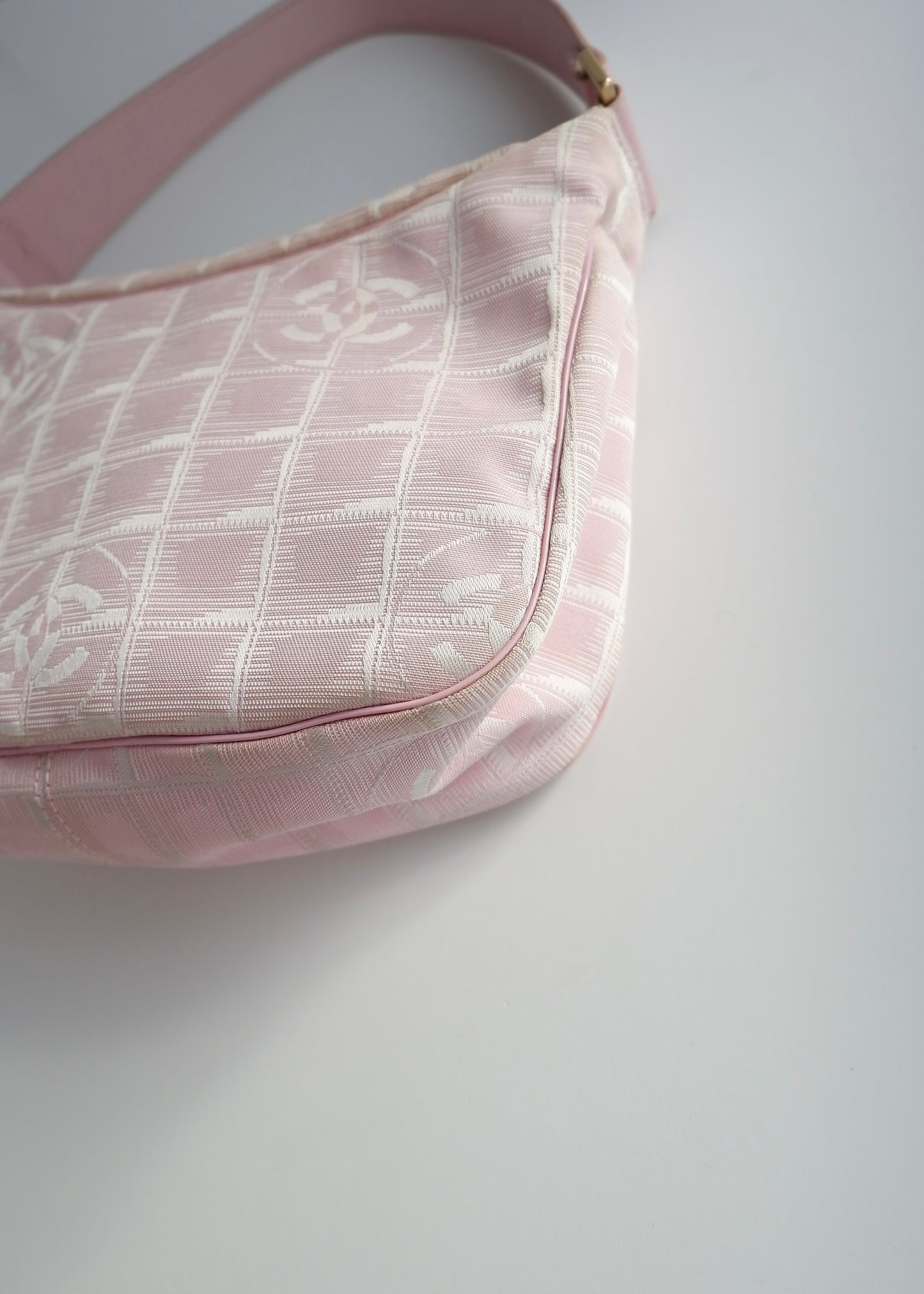 Authentic Preowned Chanel Pink Travel Line Shoulder Bag