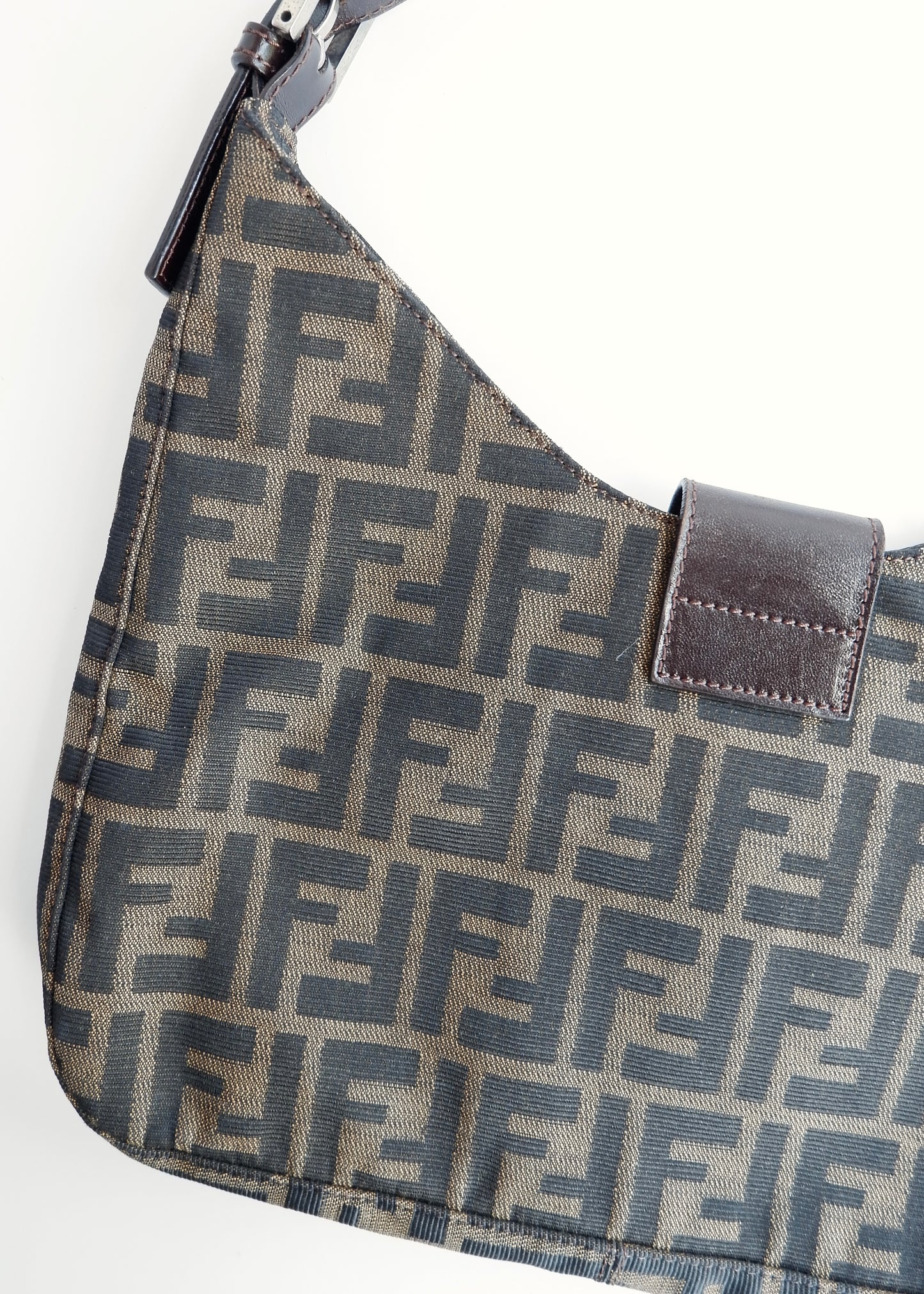 Authentic Preowned Fendi Brown Zucca Shoulder Bag