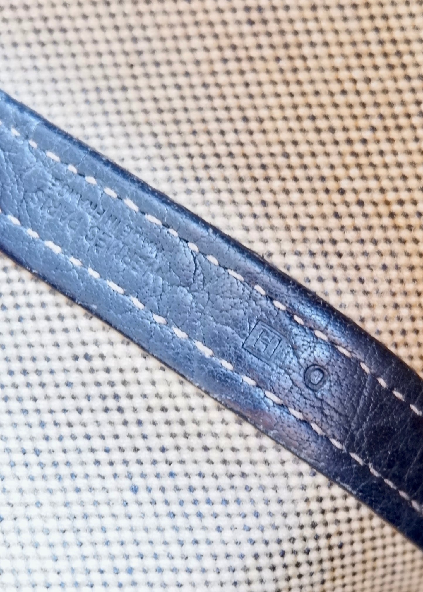 Authentic Preowned Hermes Black/Gray Leather/Canvas Garden Party Tote