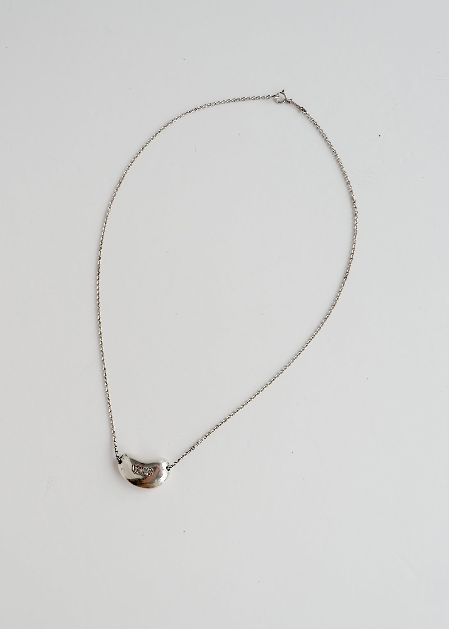Authentic Preowned Tiffany & Co. Silver Bean Necklace (Large)