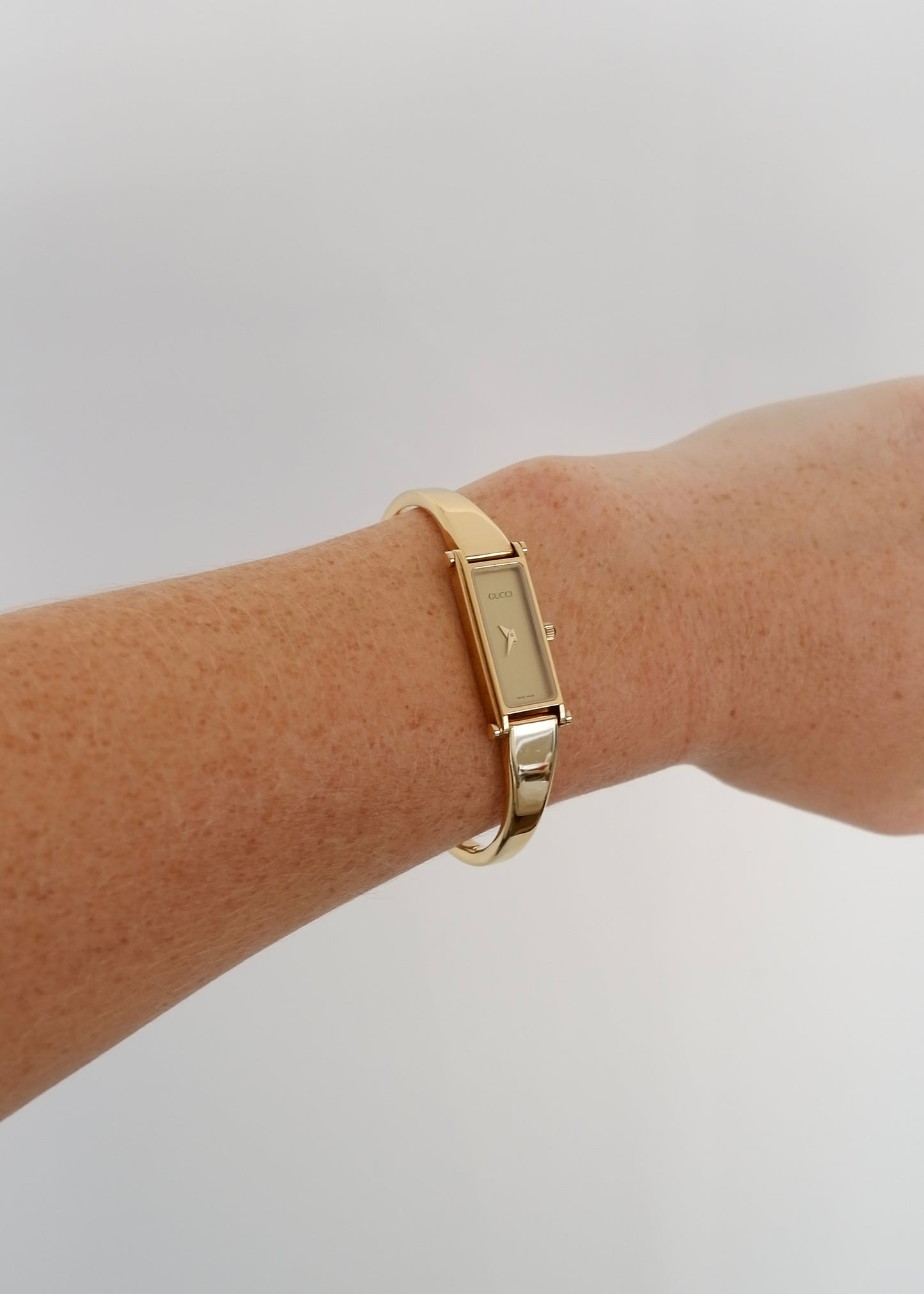 Authentic Preowned Vintage Gucci Gold Tone Horsebit Watch