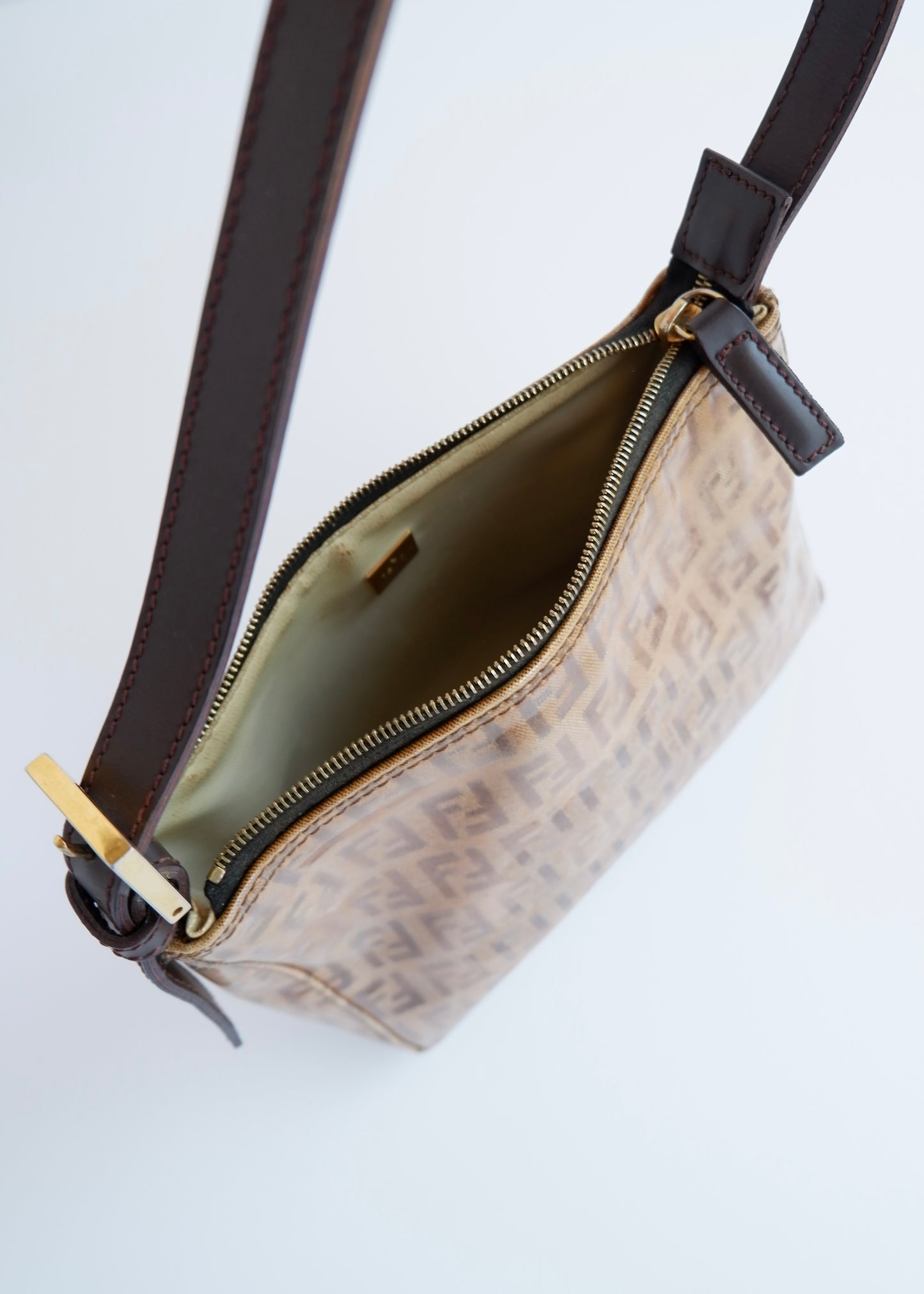 Authentic Preowned Fendi Brown Zucchino Micro Handbag
