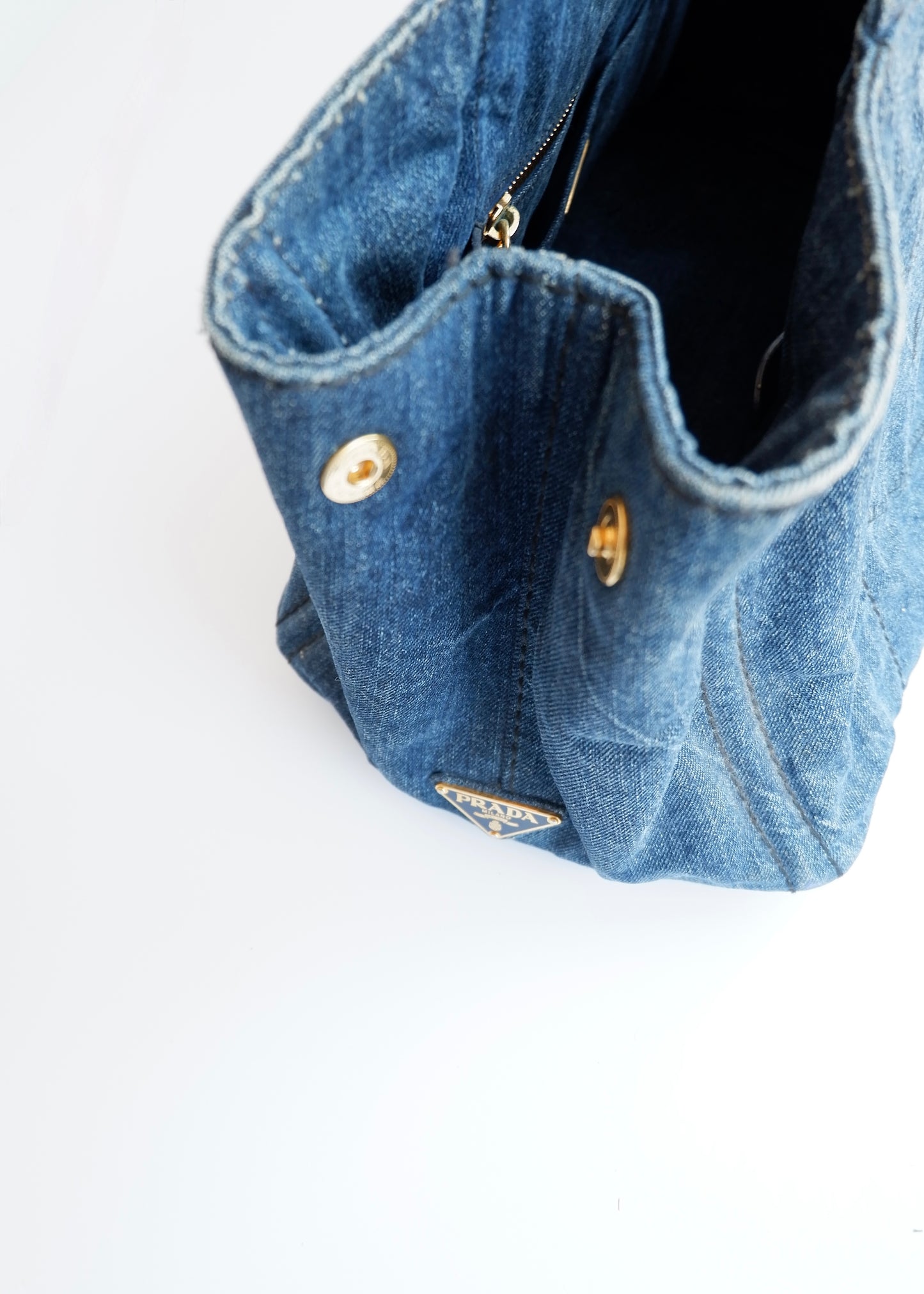 Authentic Preowned Prada Navy Denim Canapa Tote Bag