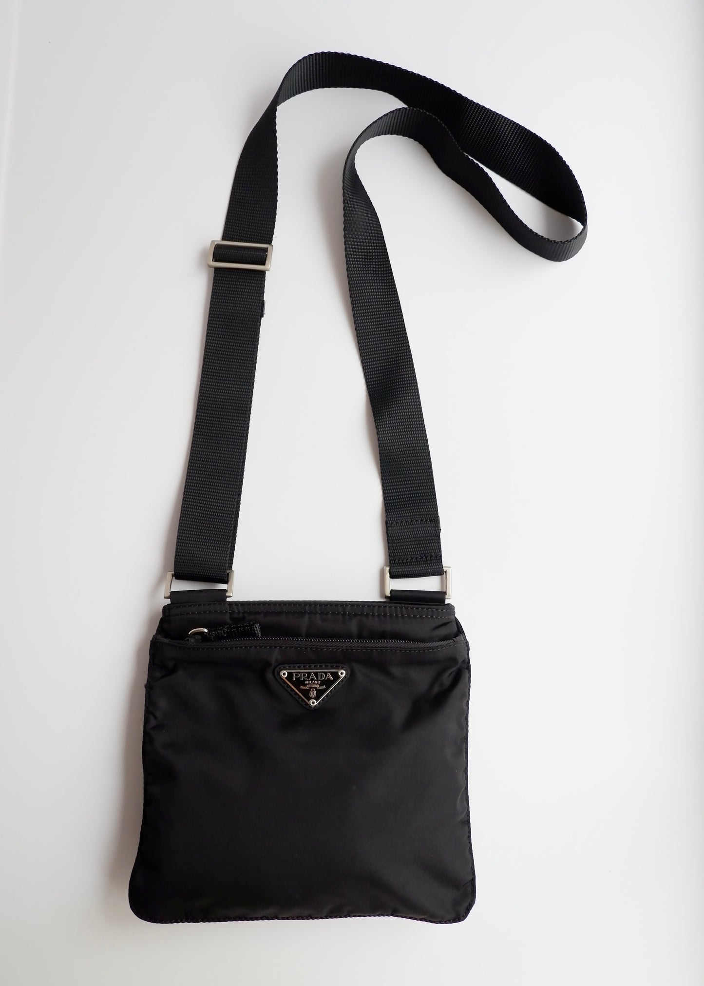 Authentic Preowned Prada Black Nylon Crossbody