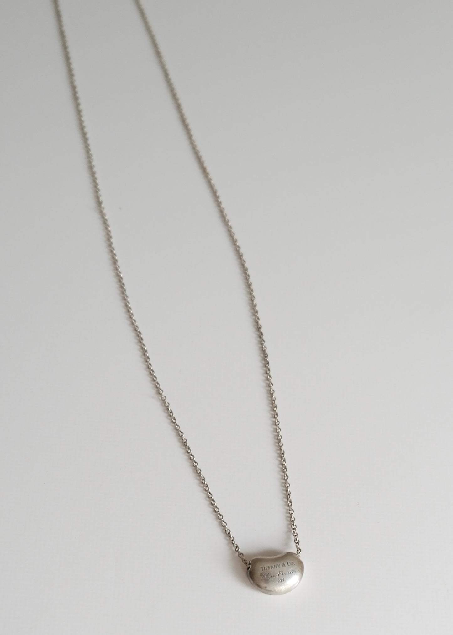 Authentic Preowned Tiffany Silver Bean Necklace