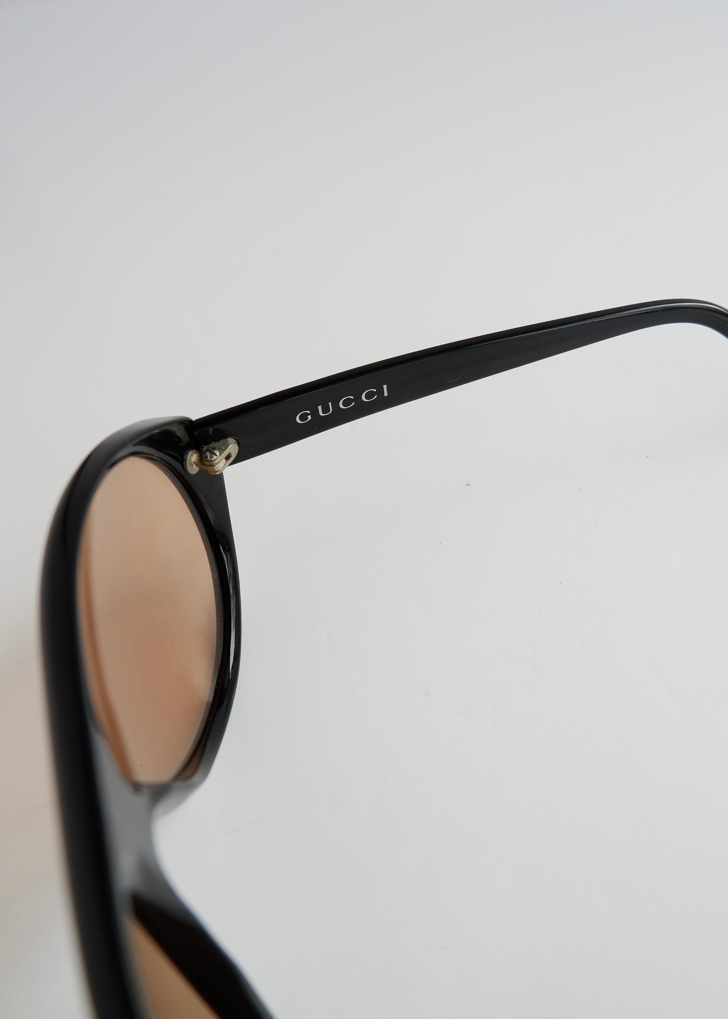 Authentic Preowned Gucci Black Aviator Acetate Frame Sunglasses