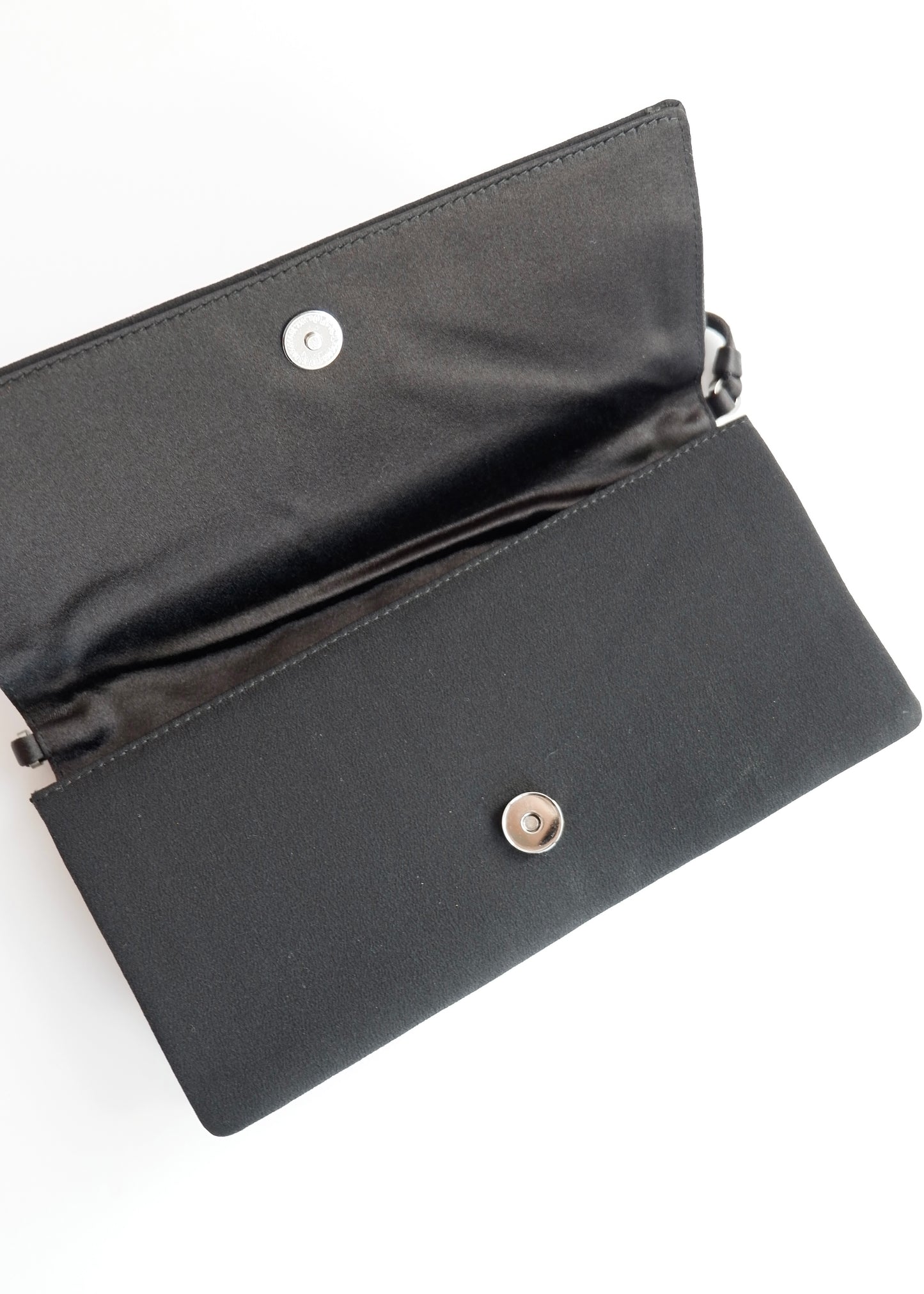 Authentic Preowned Prada Black Satin Bow Detail Handbag