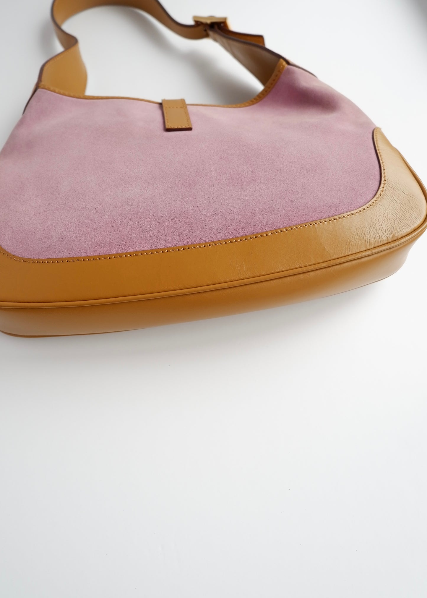 Authentic Preowned Gucci Purple/Tan Suede/Leather Jackie Shoulder Bag