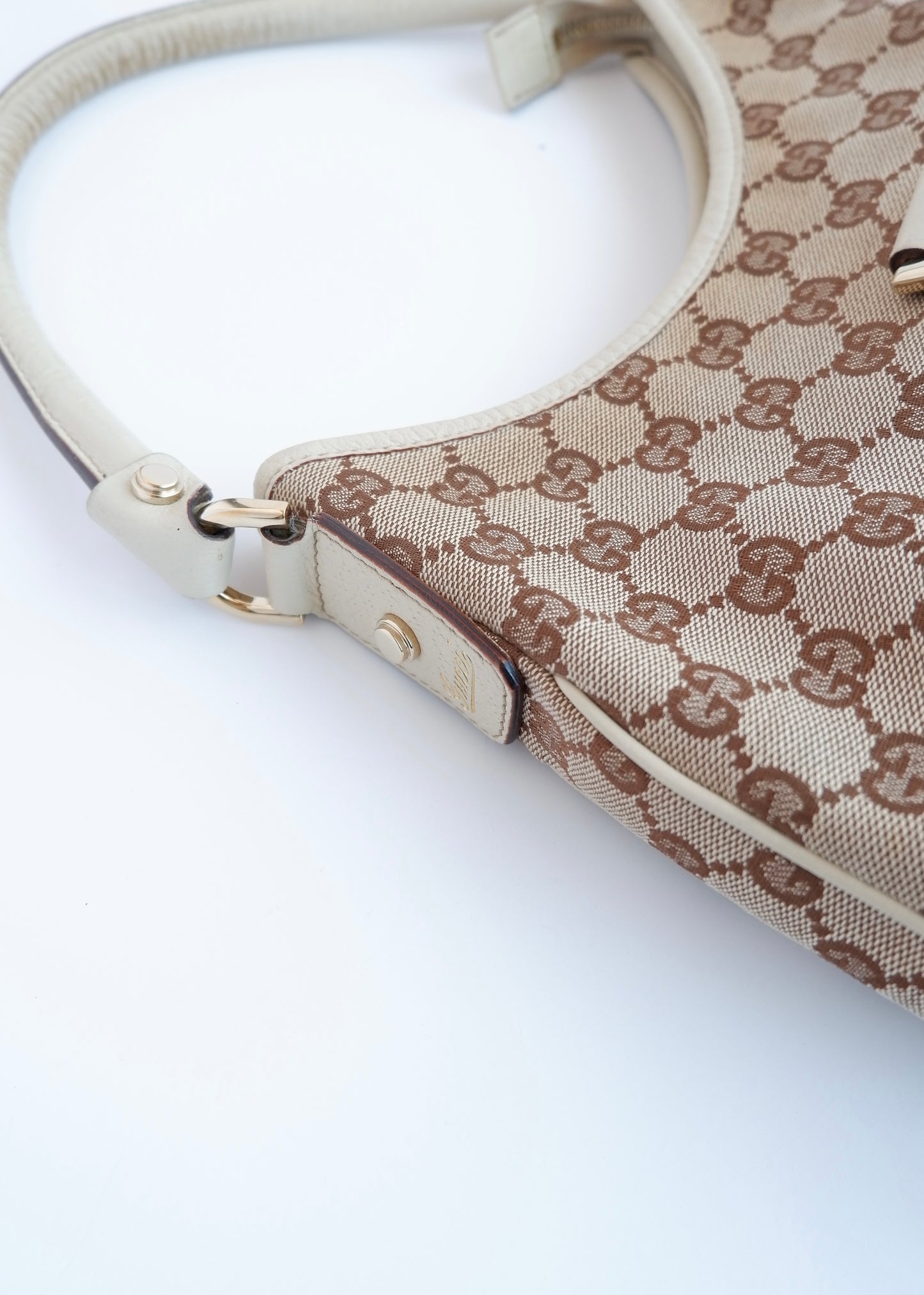 Authentic Preowned Gucci White GG Canvas Shoulder Bag