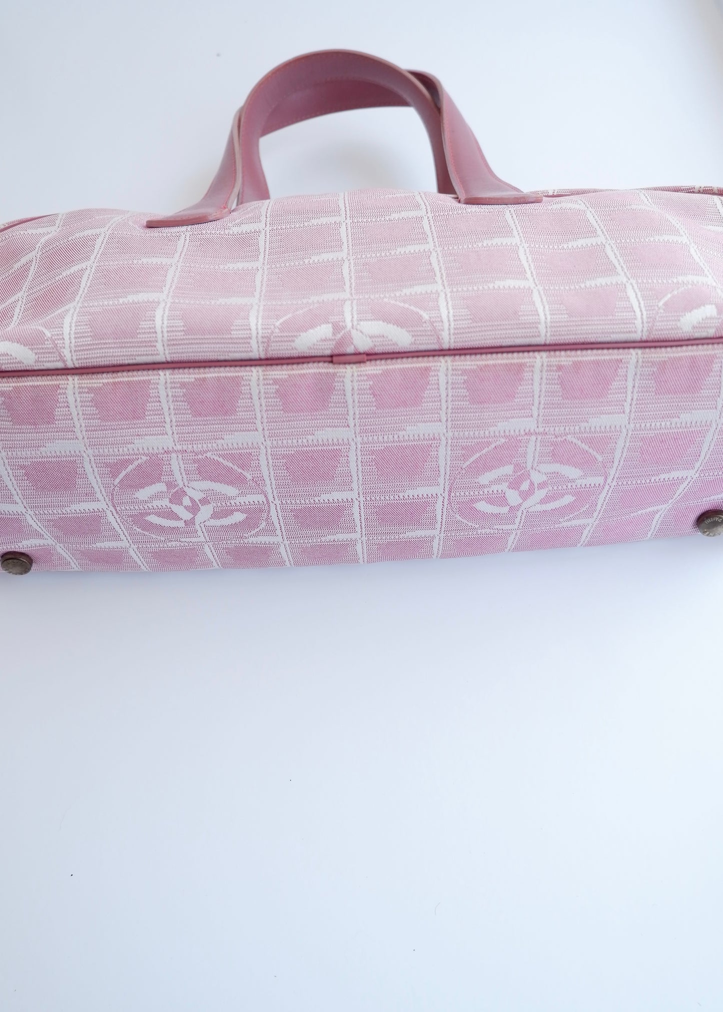 Authentic Preowned Chanel Pink Nylon New Travel Line Shoulder Bag
