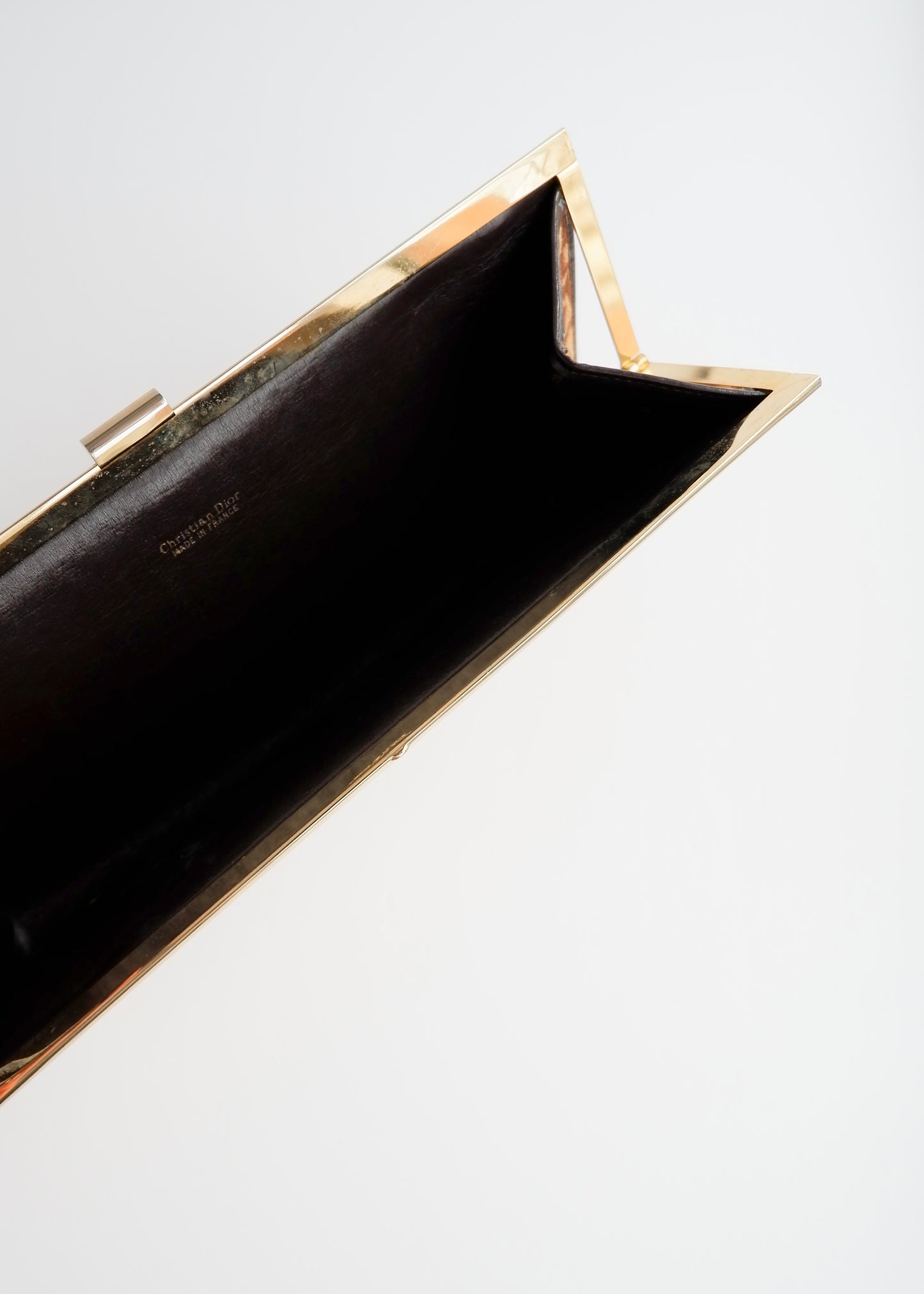 Authentic Preowned Vintage Dior Brown Canvas Trotter Print Clutch