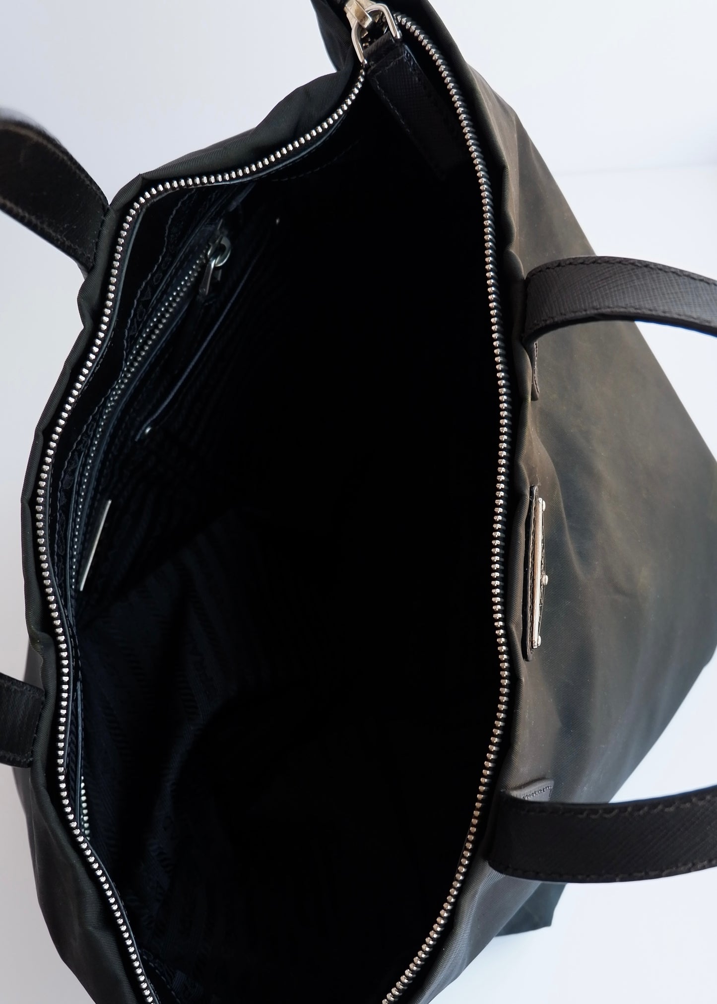 Authentic Preowned Prada Black Nylon Two Way Tote Bag