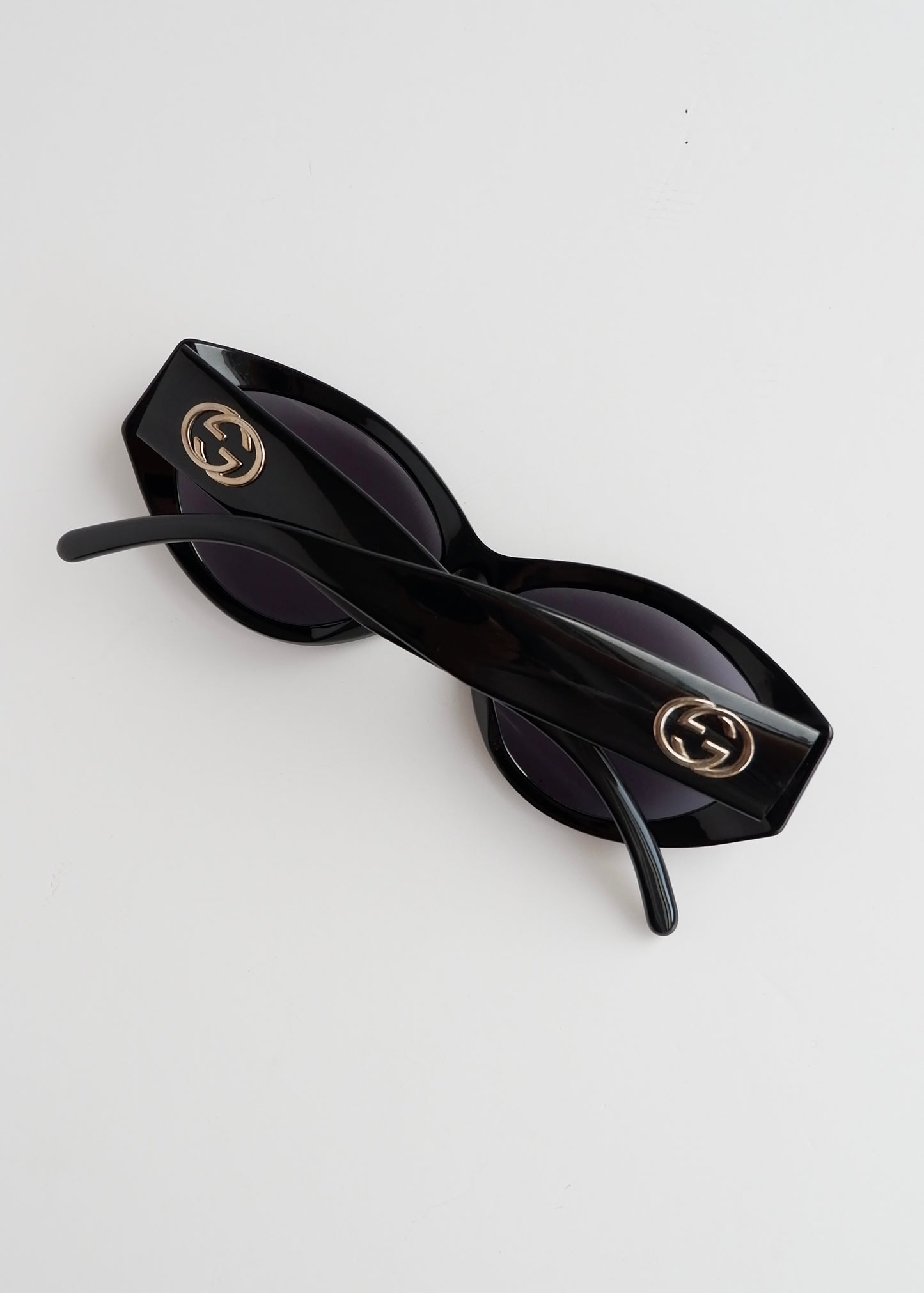 Authentic Preowned Gucci Black Cat Eye Sunglasses