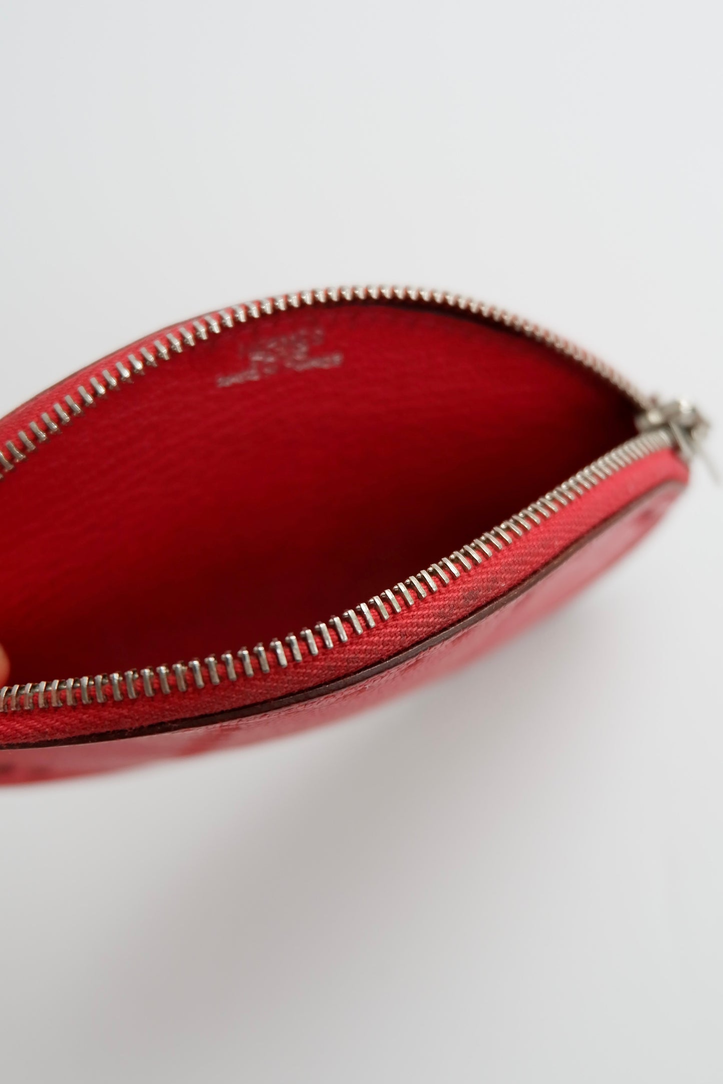 Authentic Preowned Hermes Evelyne Leather Rose Tyrien Coin Pouch