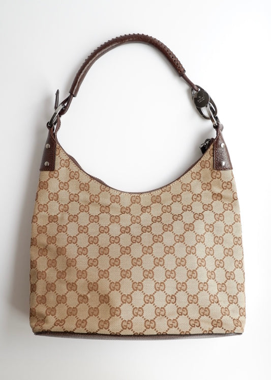 Authentic Preowned Gucci Brown GG Canvas Hobo Shoulder Bag
