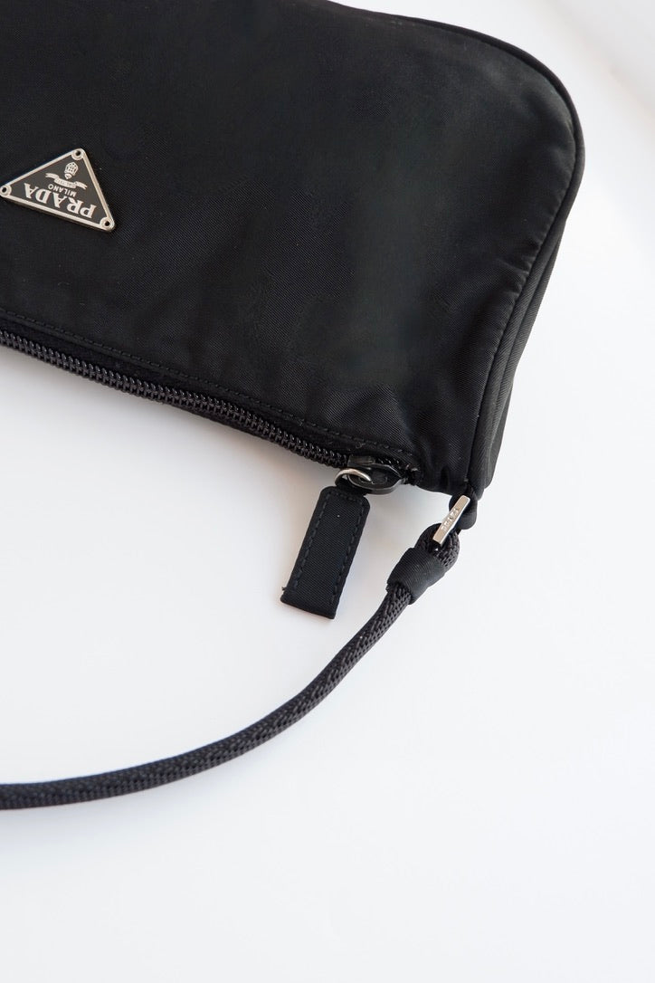 Authentic Preowned Prada Black Nylon Pochette Shoulder Bag