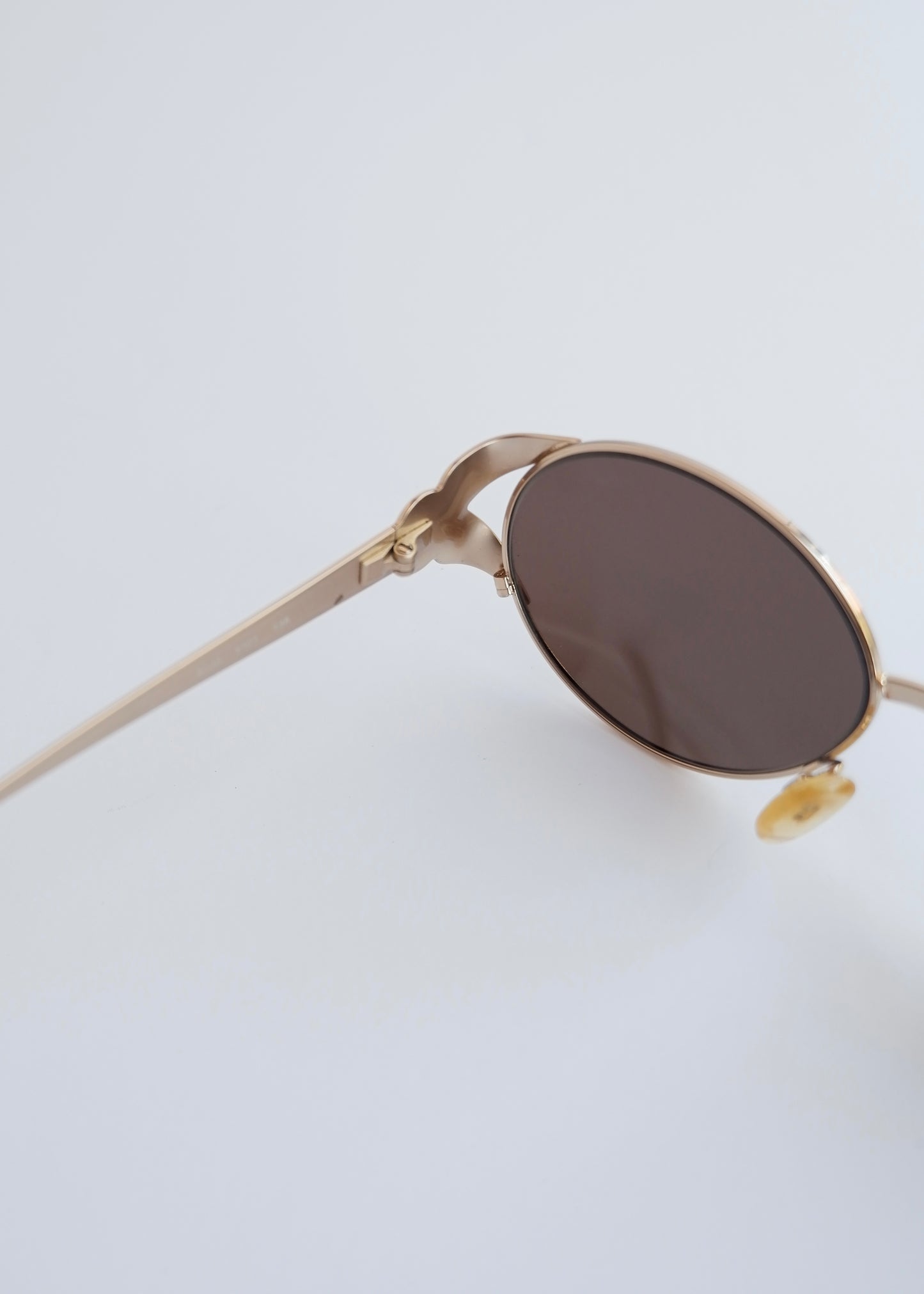 Authentic Preowned Vintage Yves Saint Laurent Gold Metal Frame Sunglasses