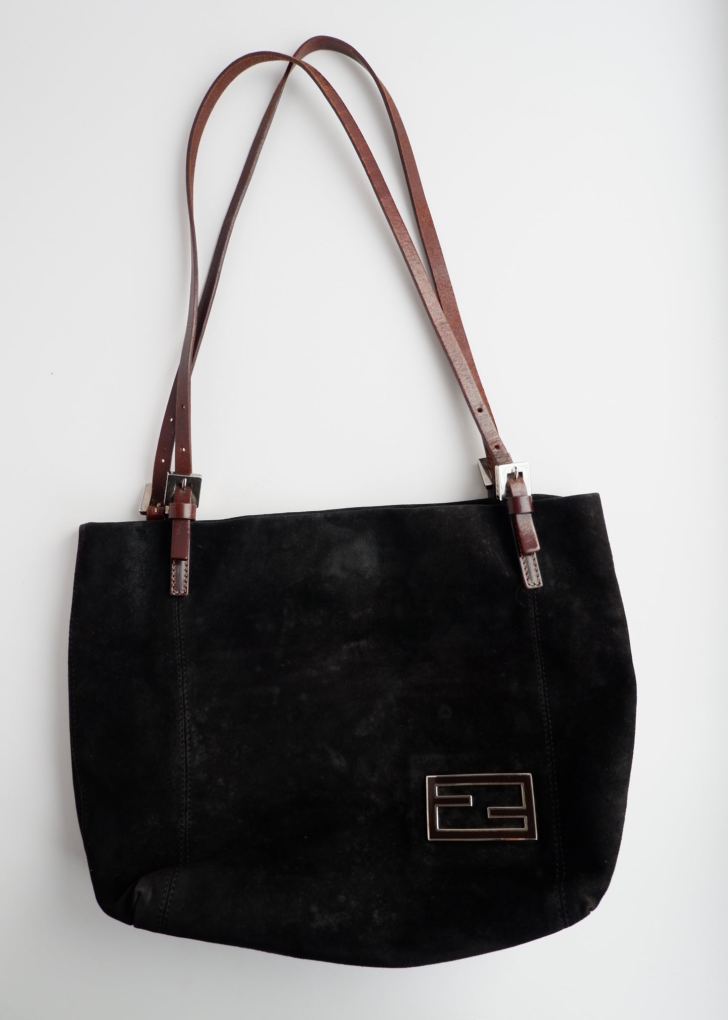 Authentic Preowned Fendi Black Suede Shoulder Bag
