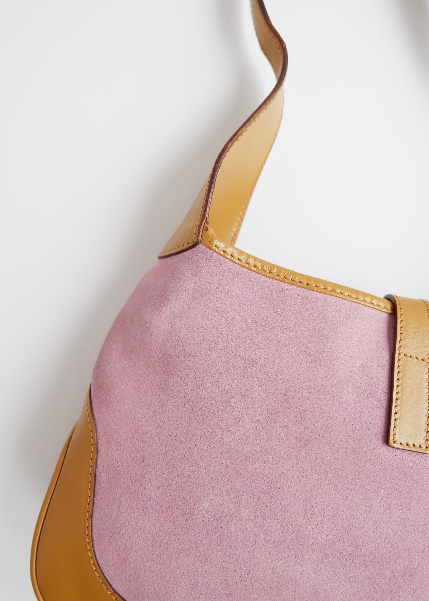 Authentic Preowned Gucci Purple/Tan Suede/Leather Jackie Shoulder Bag