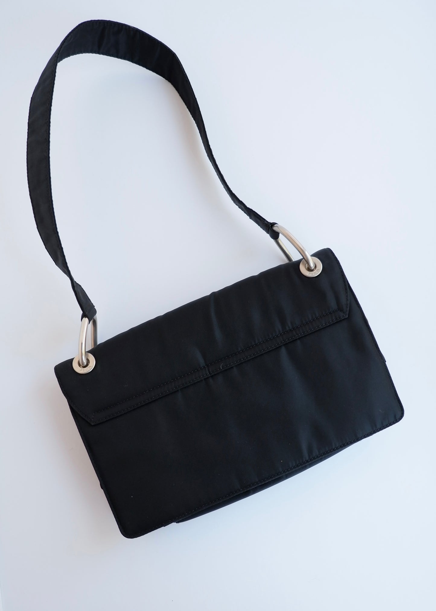 Authentic Preowned Prada Black Nylon Hobo Shoulder Bag