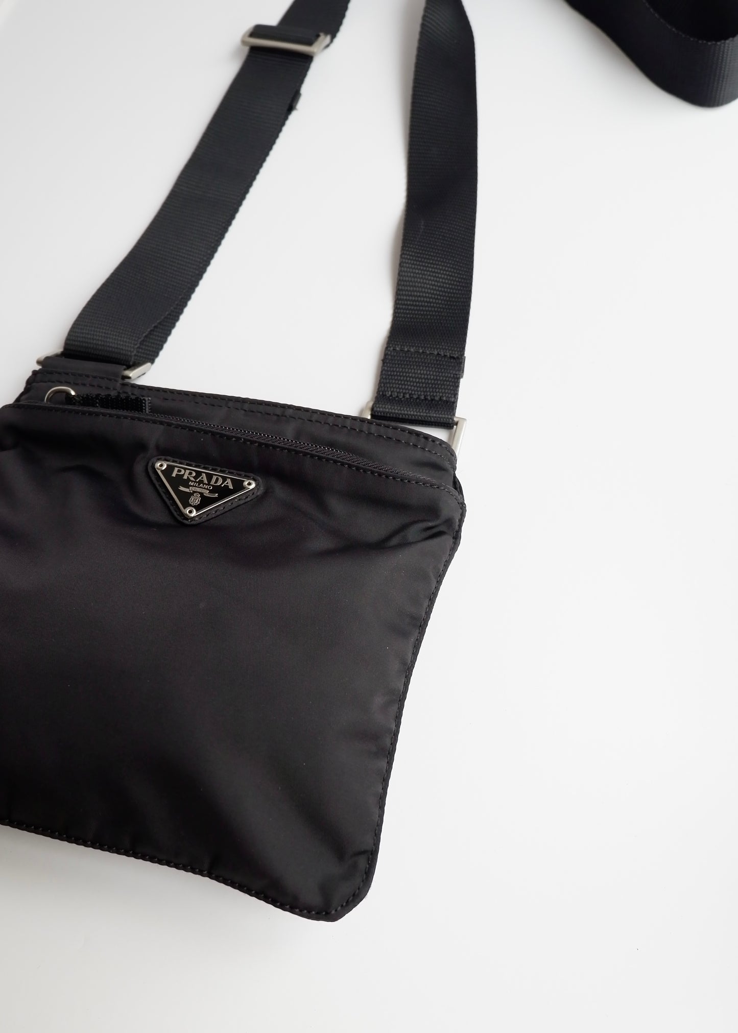 Authentic Preowned Prada Black Nylon Crossbody