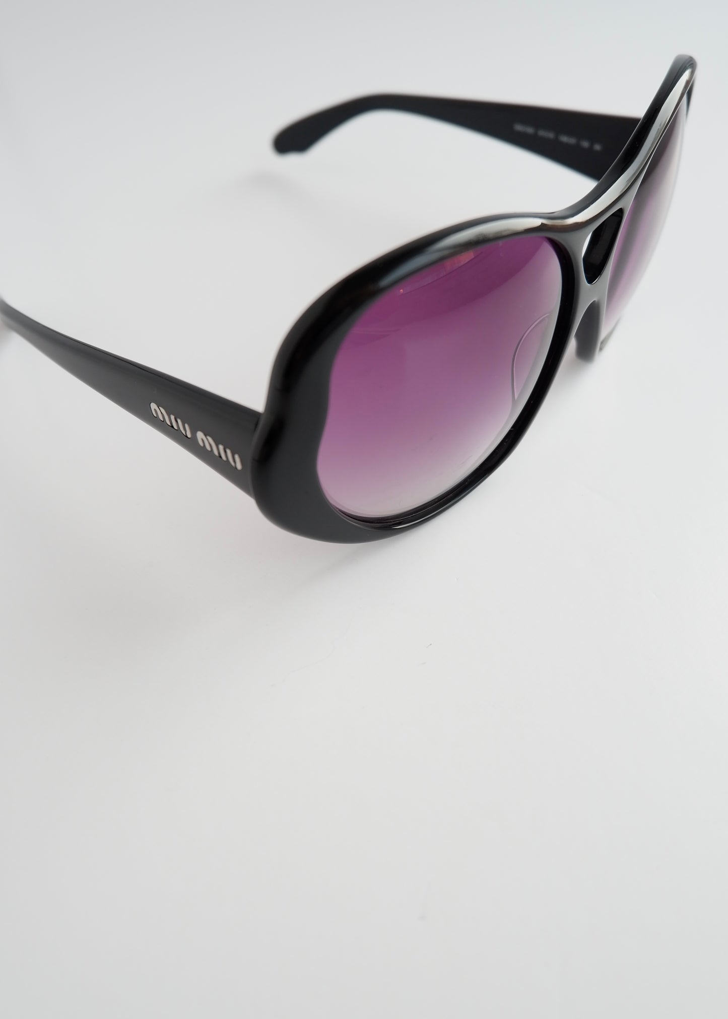 Authentic Preowned Miu Miu Black/Purple Frame Oversized Sunglasses