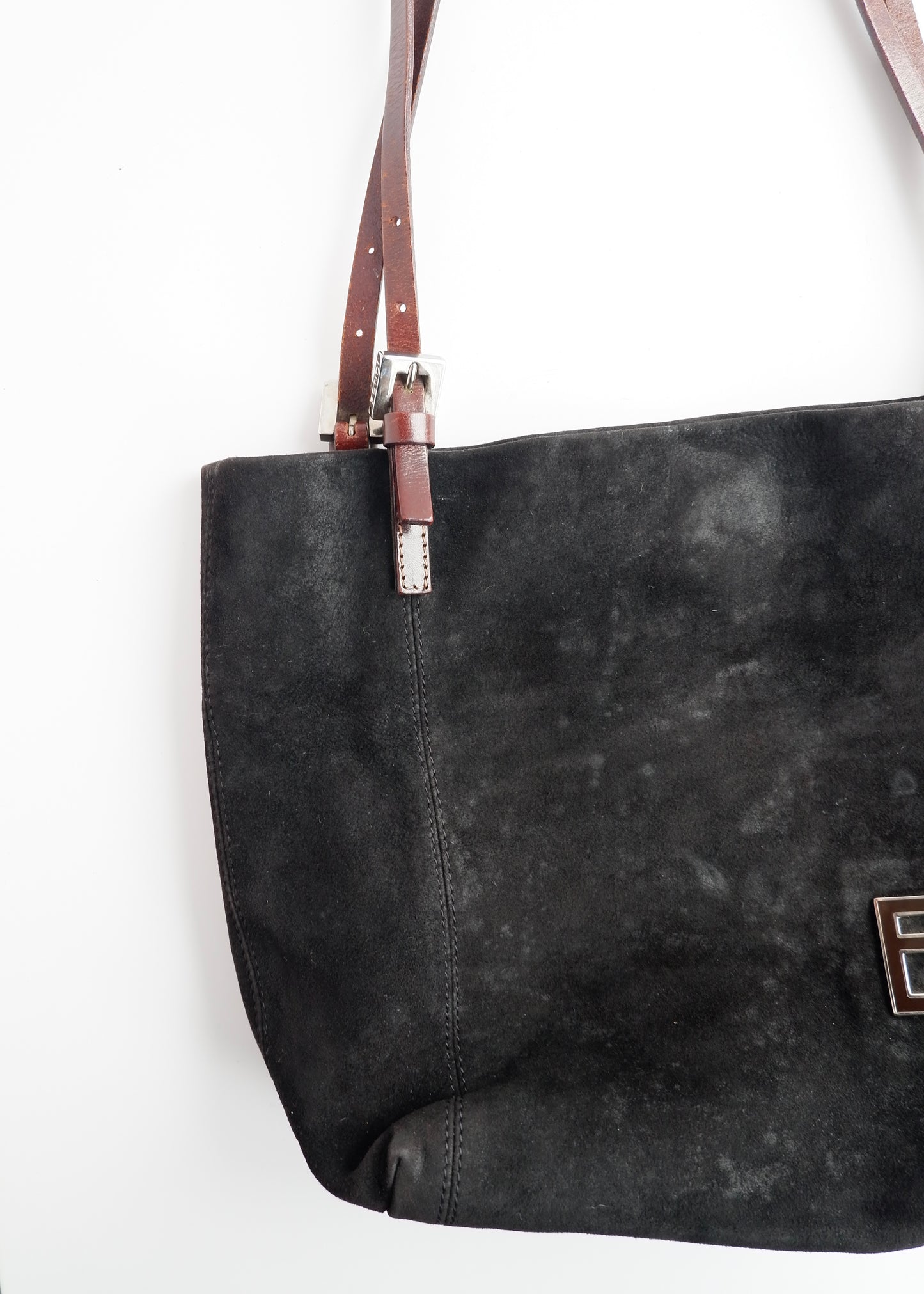 Authentic Preowned Fendi Black Suede Shoulder Bag