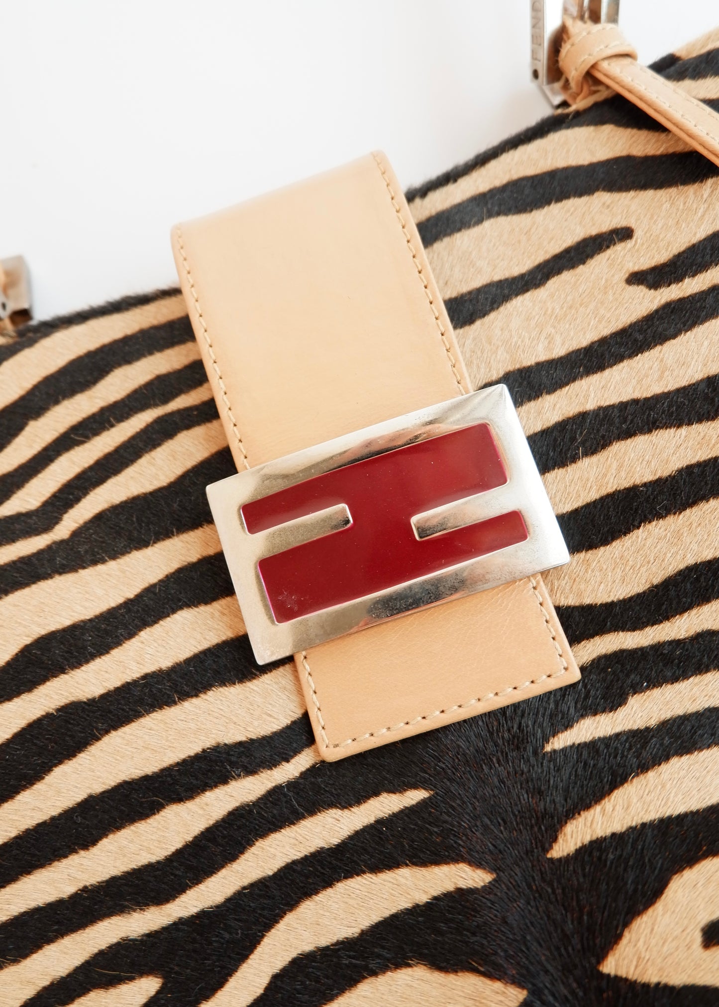 Authentic Preowned Fendi Zebra Print Shoulder Bag