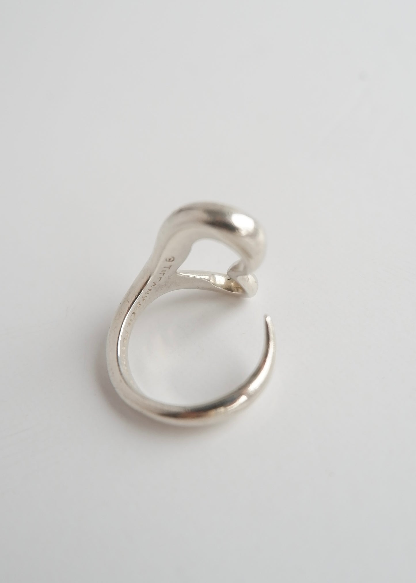 Authentic Preowned Tiffany &Co. Open Heart Silver Ring