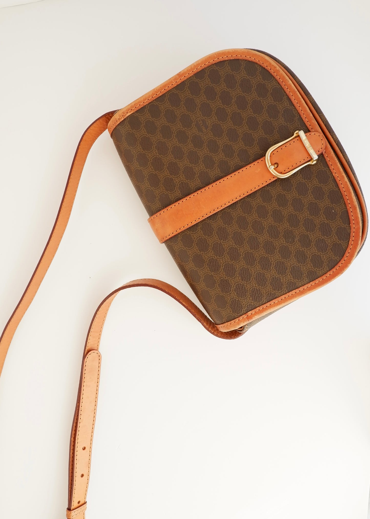 Authentic Preowned Vintage Celine Macadam Crossbody Bag