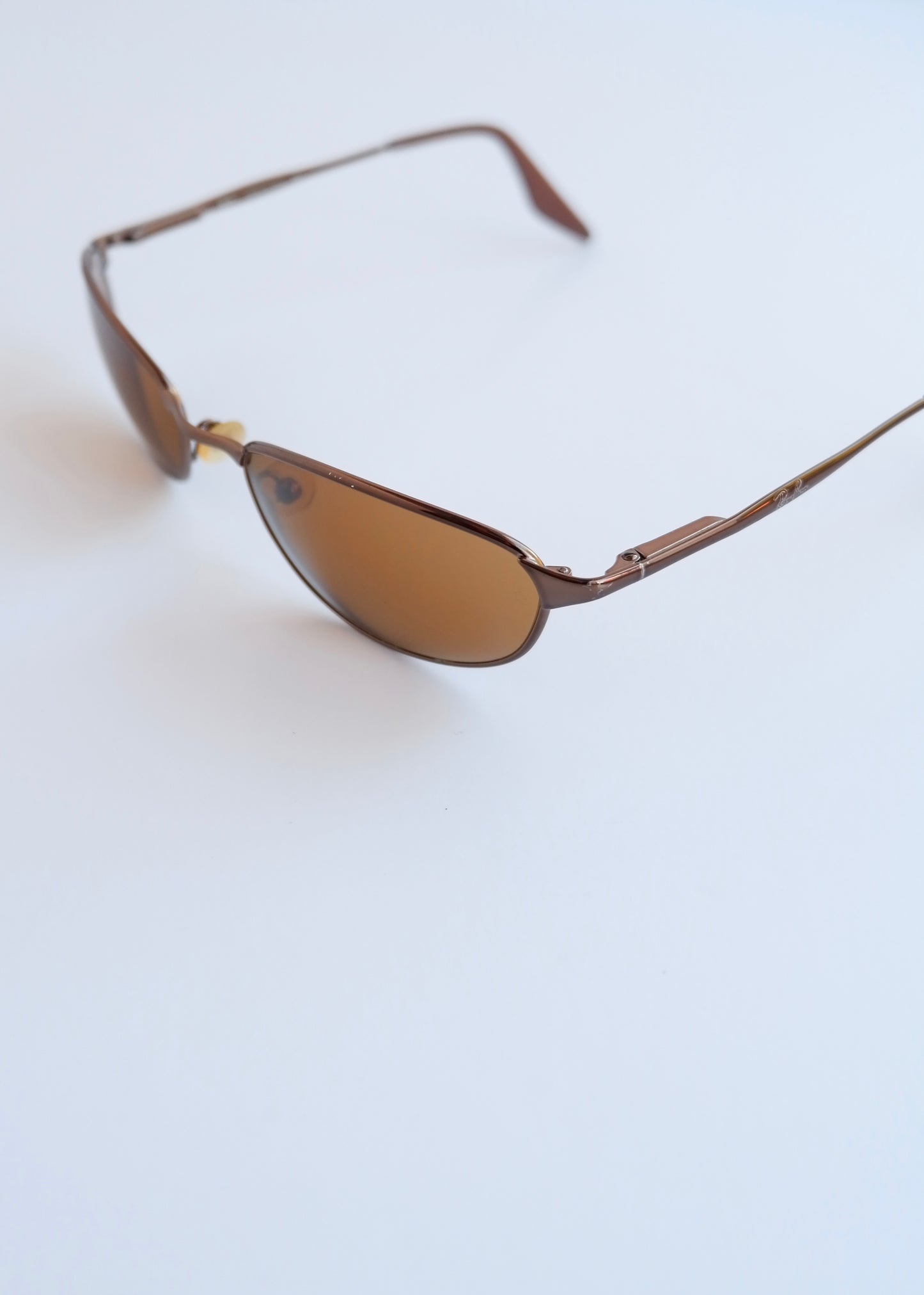 Authentic Preowned Vintage Ray Ban Brown Metal Frame Sunglasses