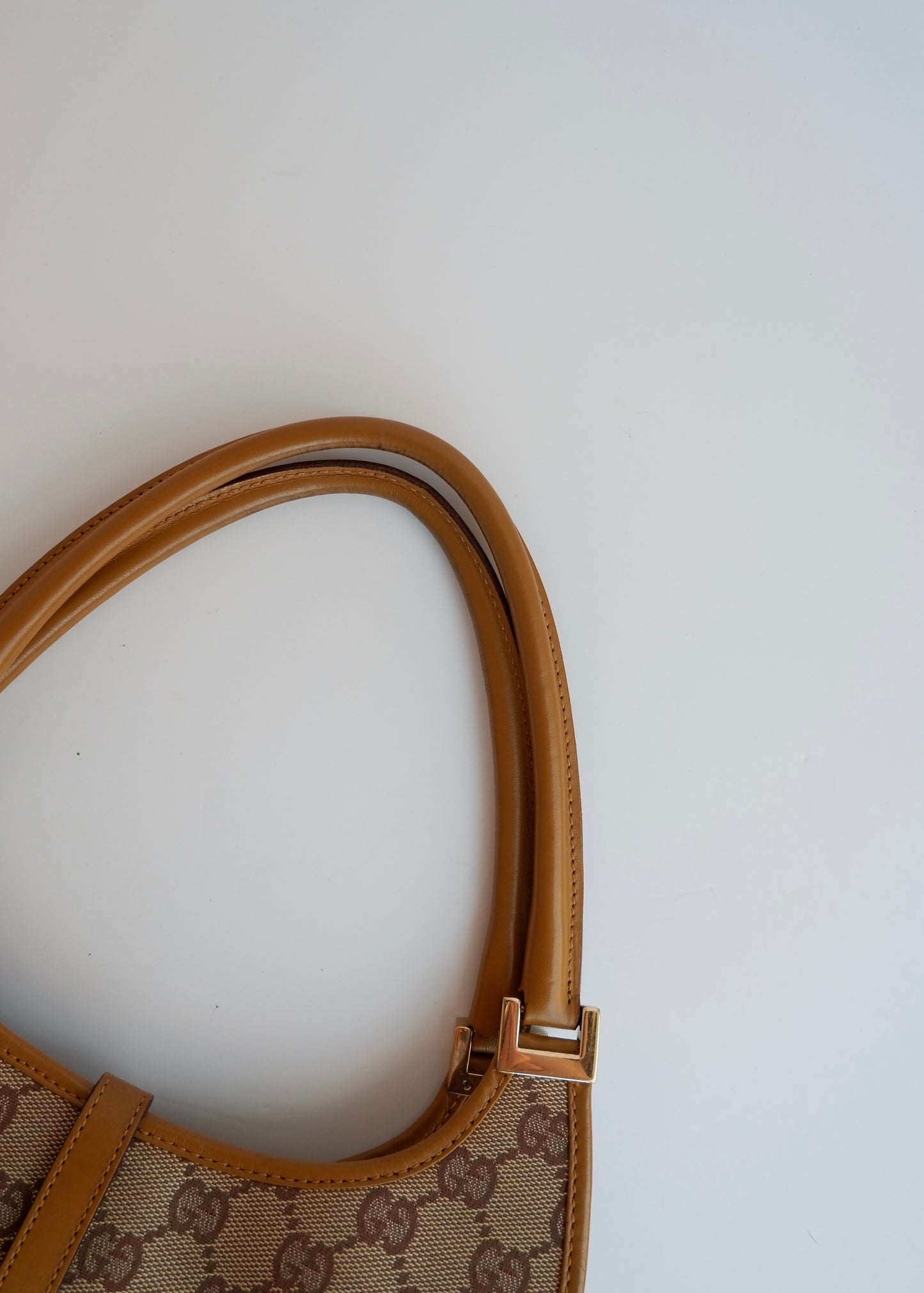 Authentic Preowned Gucci Tan GG Canvas Small Jackie Shoulder Bag