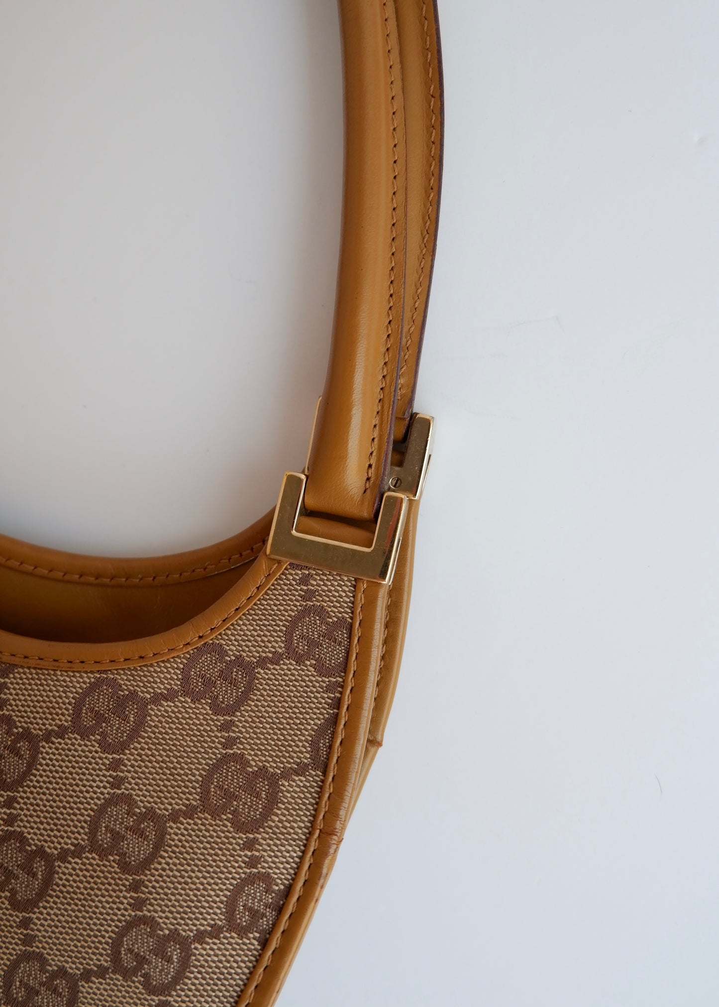 Authentic Preowned Gucci Tan GG Canvas Small Jackie Shoulder Bag
