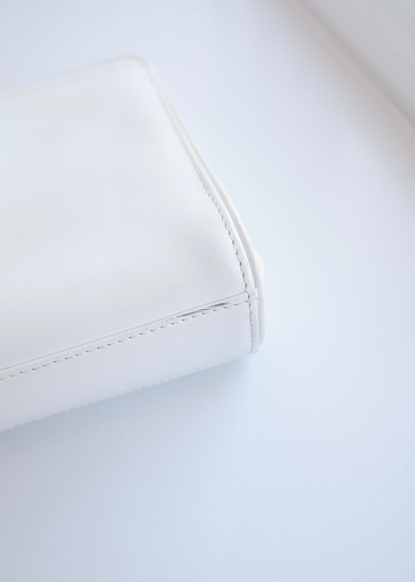 Authentic Preowned Vintage Givenchy White Leather Clutch