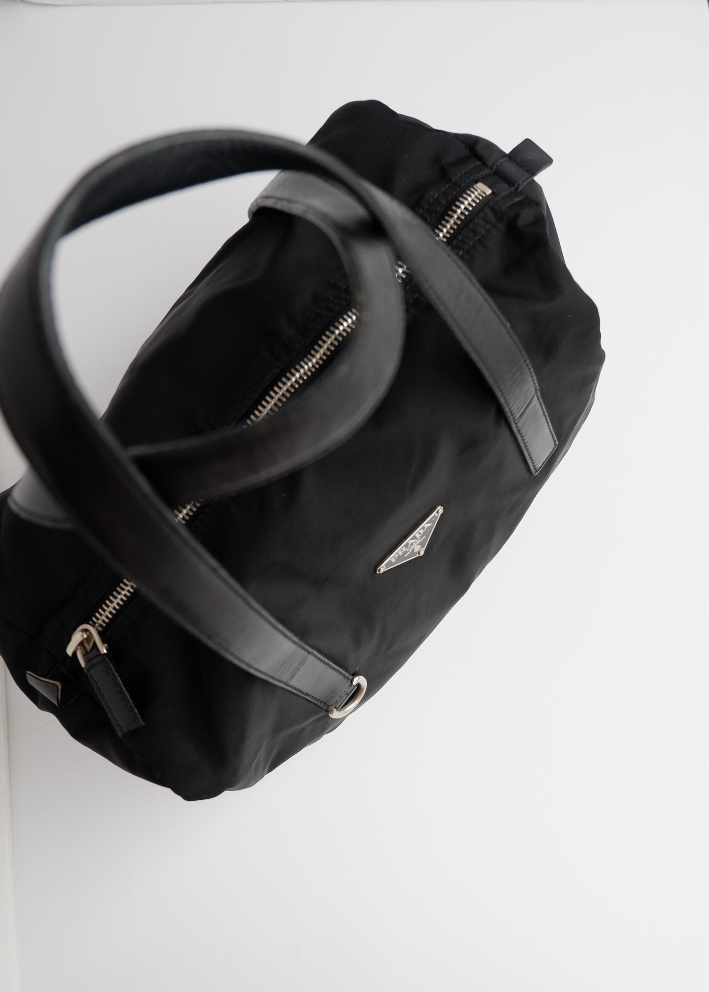 Authentic Preowned Prada Black Nylon Bowler Shoulder Bag