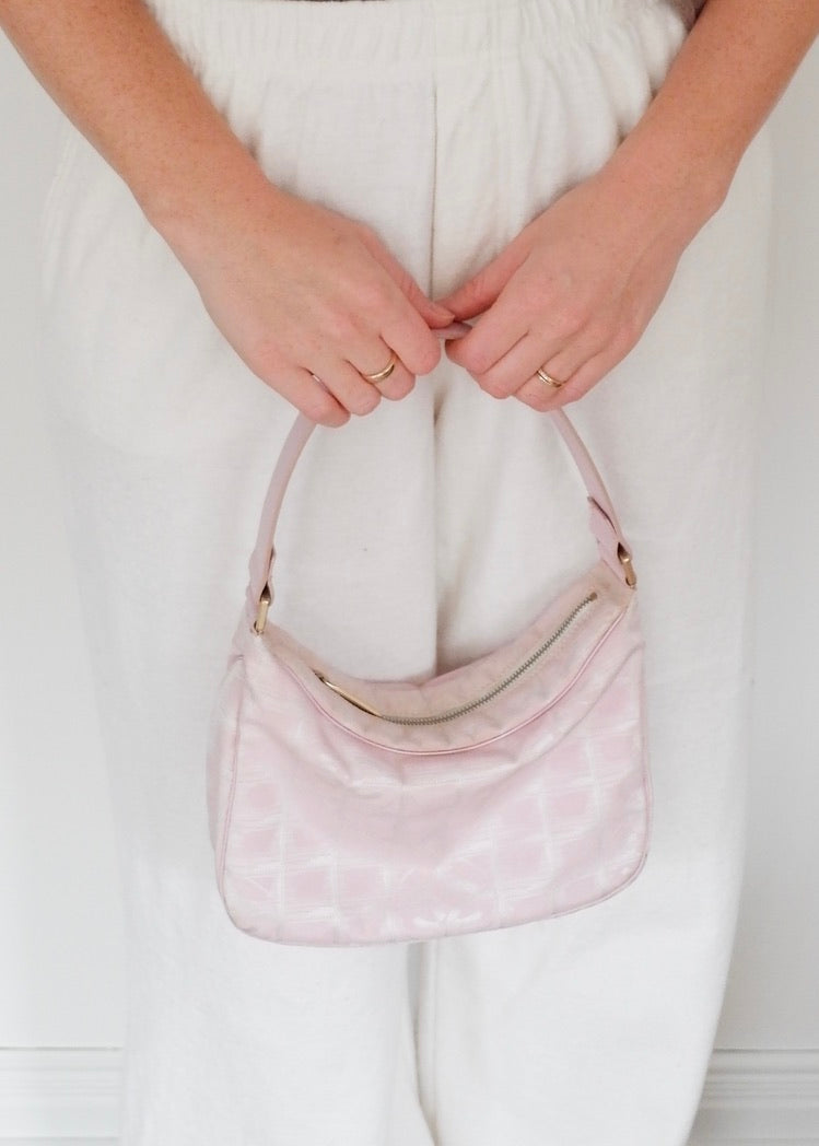 Authentic Preowned Chanel Pink Travel Line Shoulder Bag