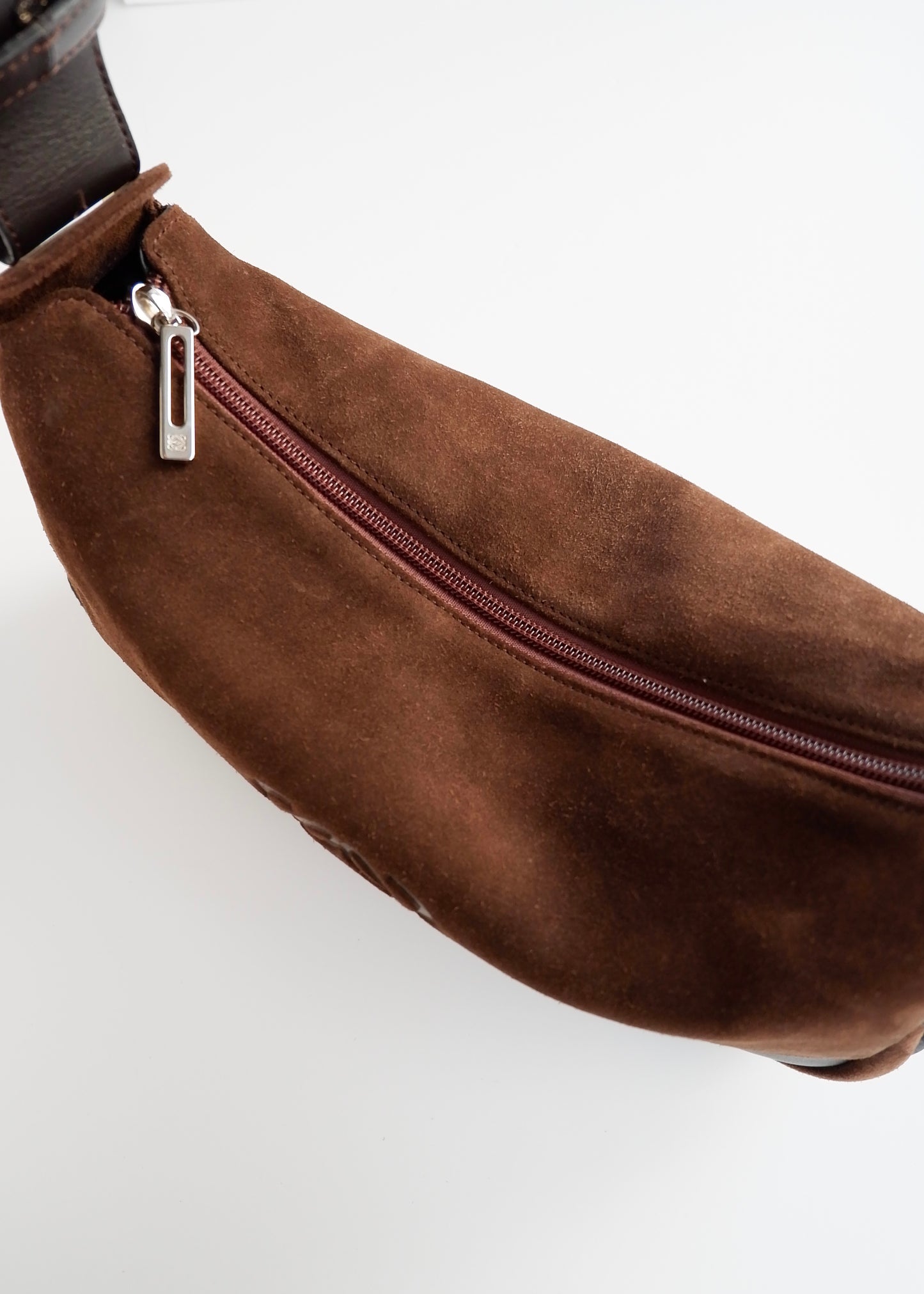 Authentic Preowned Loewe Brown Suede Shoulder Bag