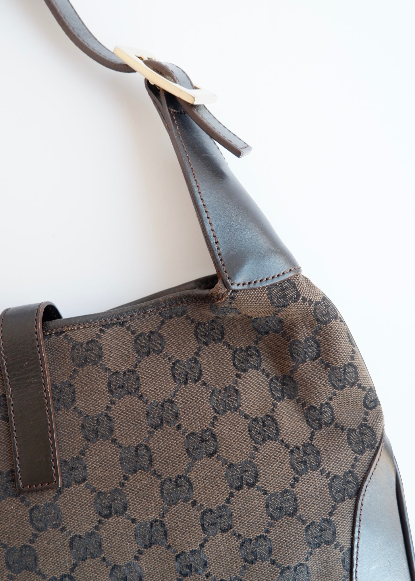 Authentic Preowned Gucci Brown GG Canvas Jackie Bag