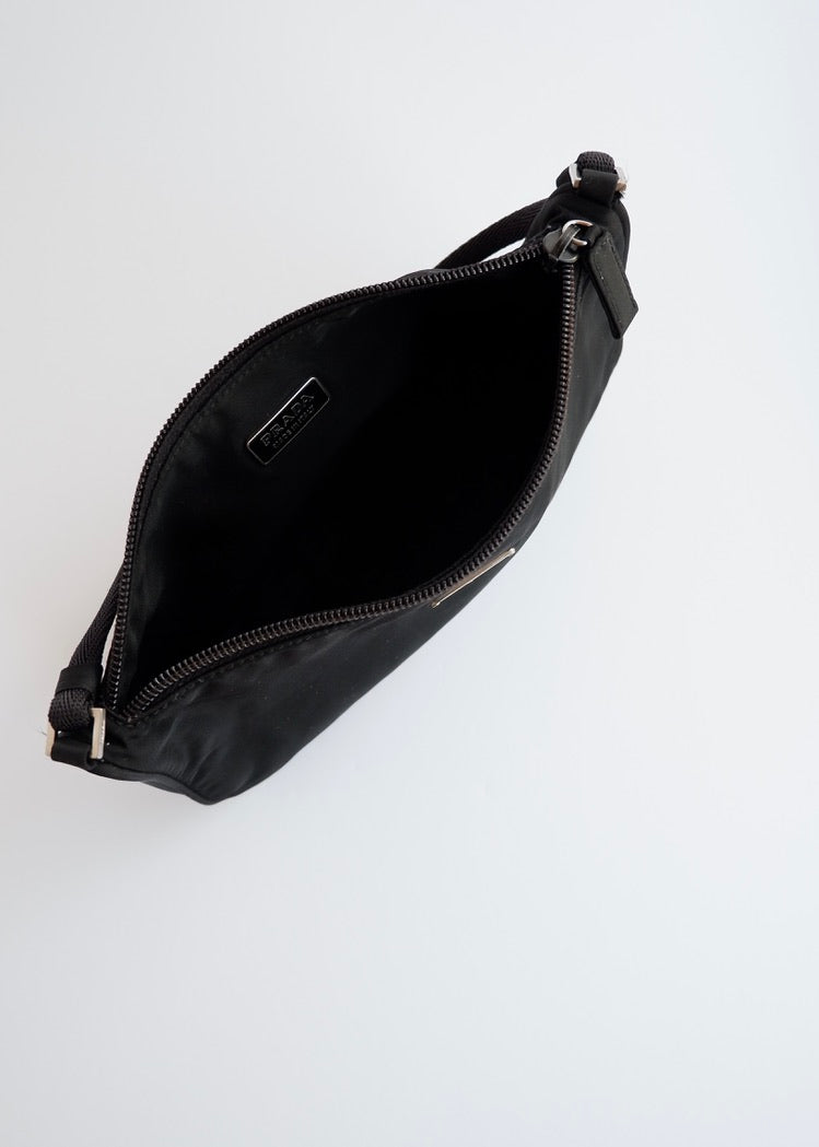 Authentic Preowned Prada Black Nylon Pochette Shoulder Bag