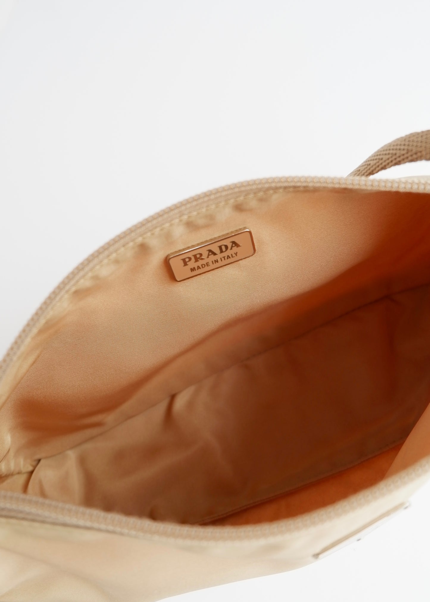 Authentic Preowned Prada Beige Nylon Shoulder Bag